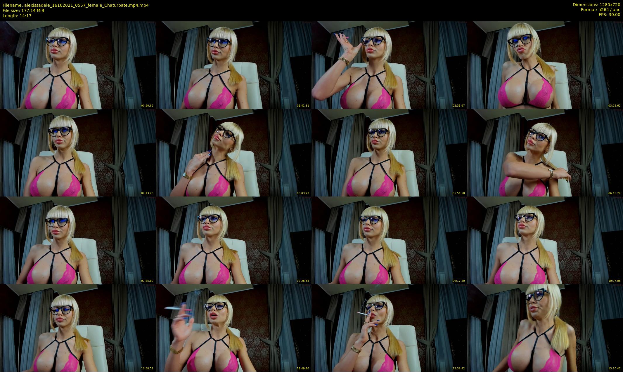 alexissadele — 15 minute Chaturbate female cam show recording, 720p, Oct 16, 2021
