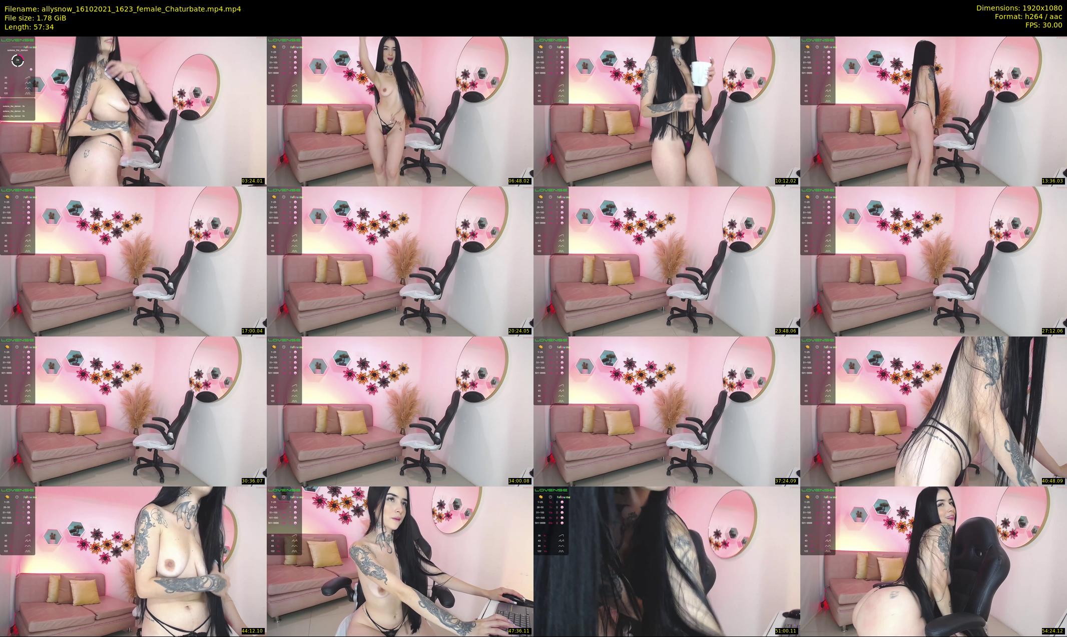 allysnow — 58 minute Chaturbate female cam show recording, 1080p, Oct 16, 2021