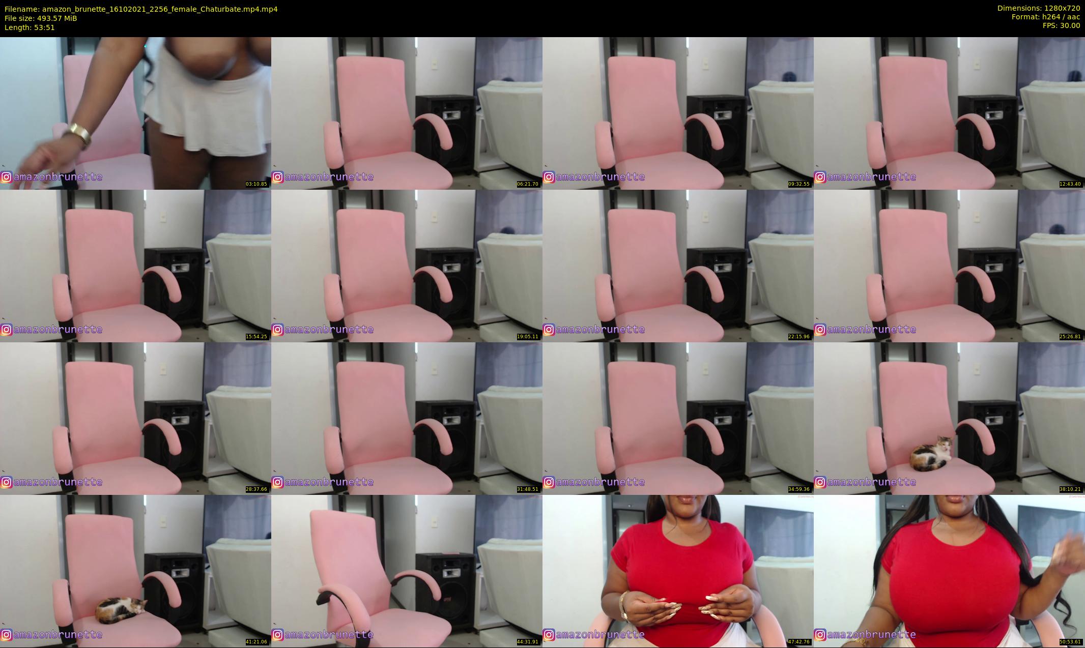 amazon_brunette — 54 minute Chaturbate female cam show recording, 720p, Oct 16, 2021