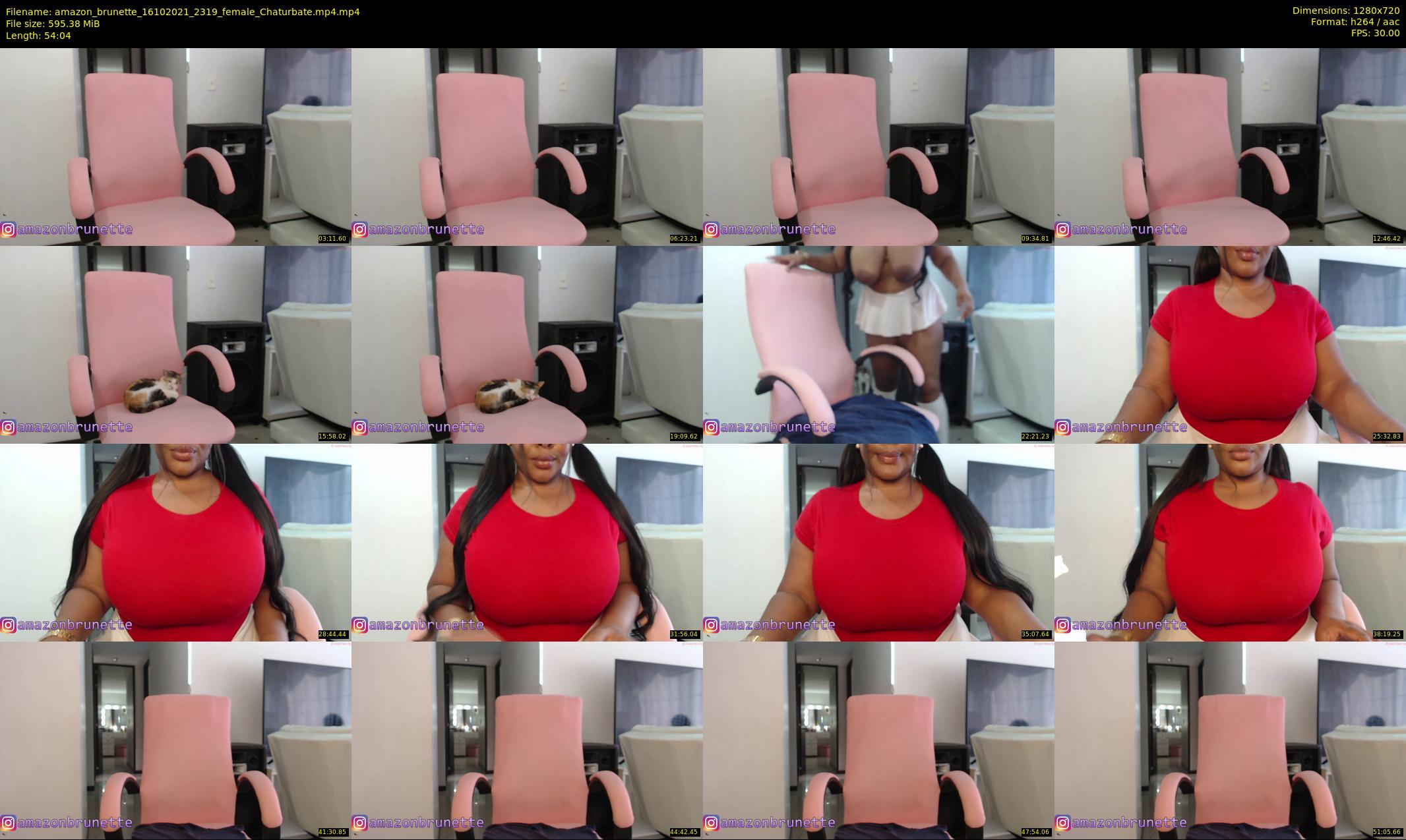 amazon_brunette — 55 minute Chaturbate female cam show recording, 720p, Oct 16, 2021