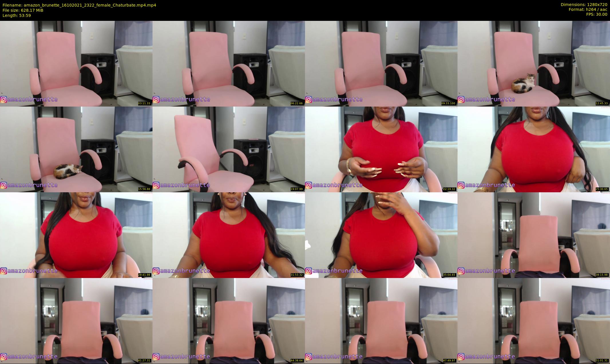 amazon_brunette — 54 minute Chaturbate female cam show recording, 720p, Oct 16, 2021