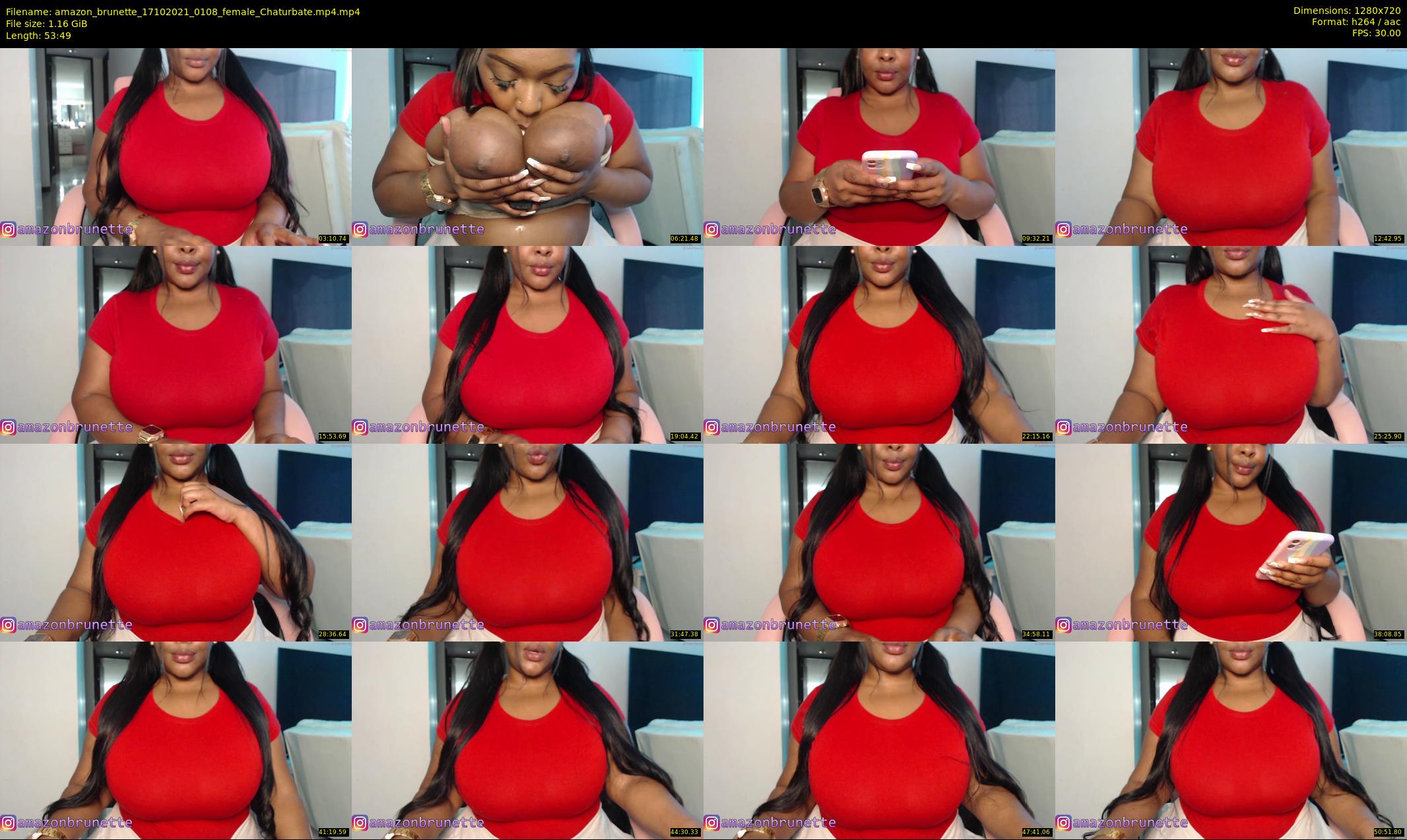 amazon_brunette — 54 minute Chaturbate female cam show recording, 720p, Oct 17, 2021