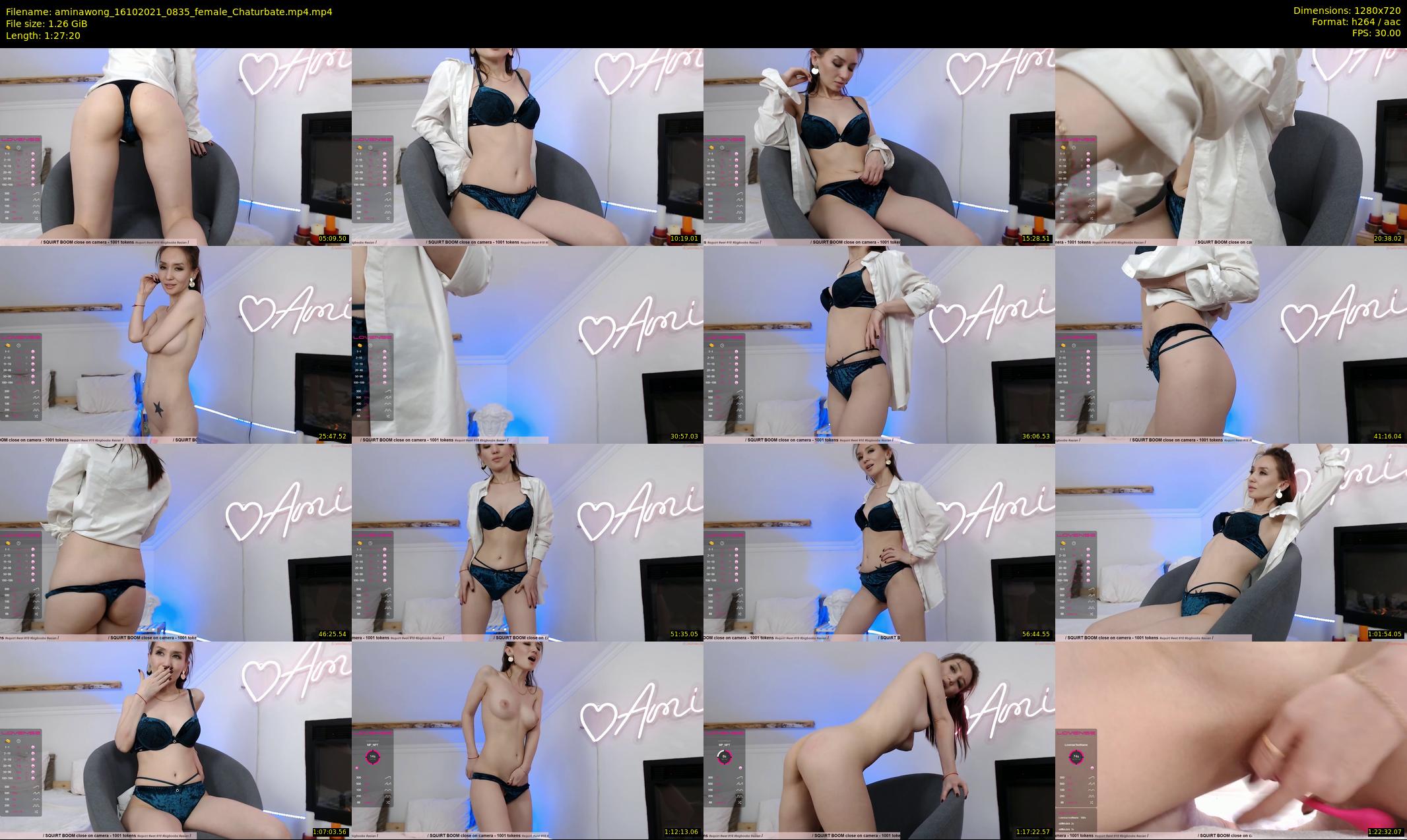 aminawong — 88 minute Chaturbate female cam show recording, 720p, Oct 16, 2021