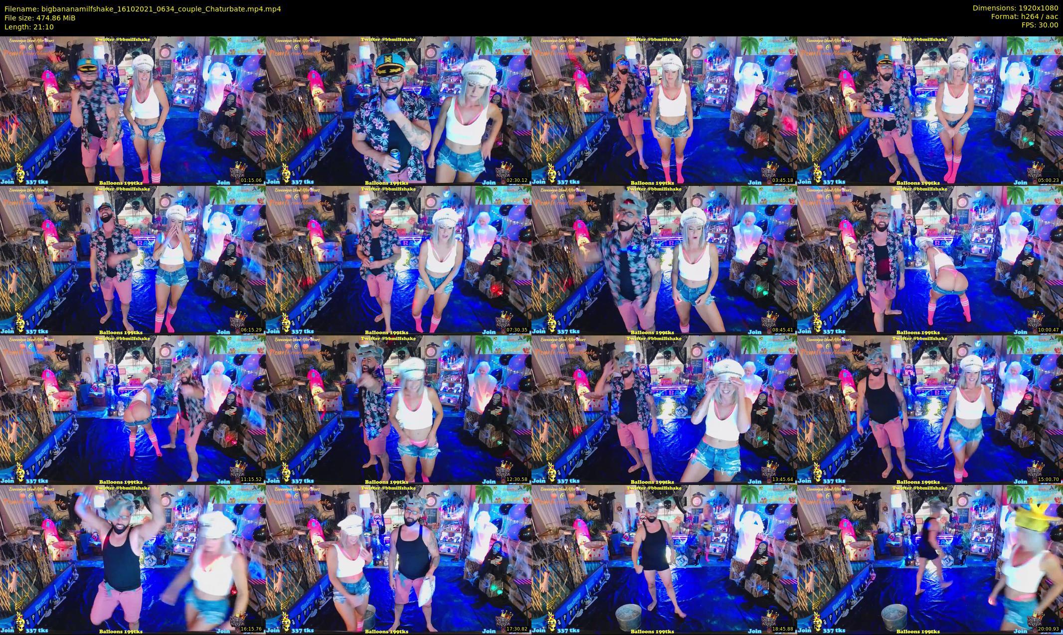 bigbananamilfshake — 22 minute Chaturbate couple cam show recording, 1080p, Oct 16, 2021
