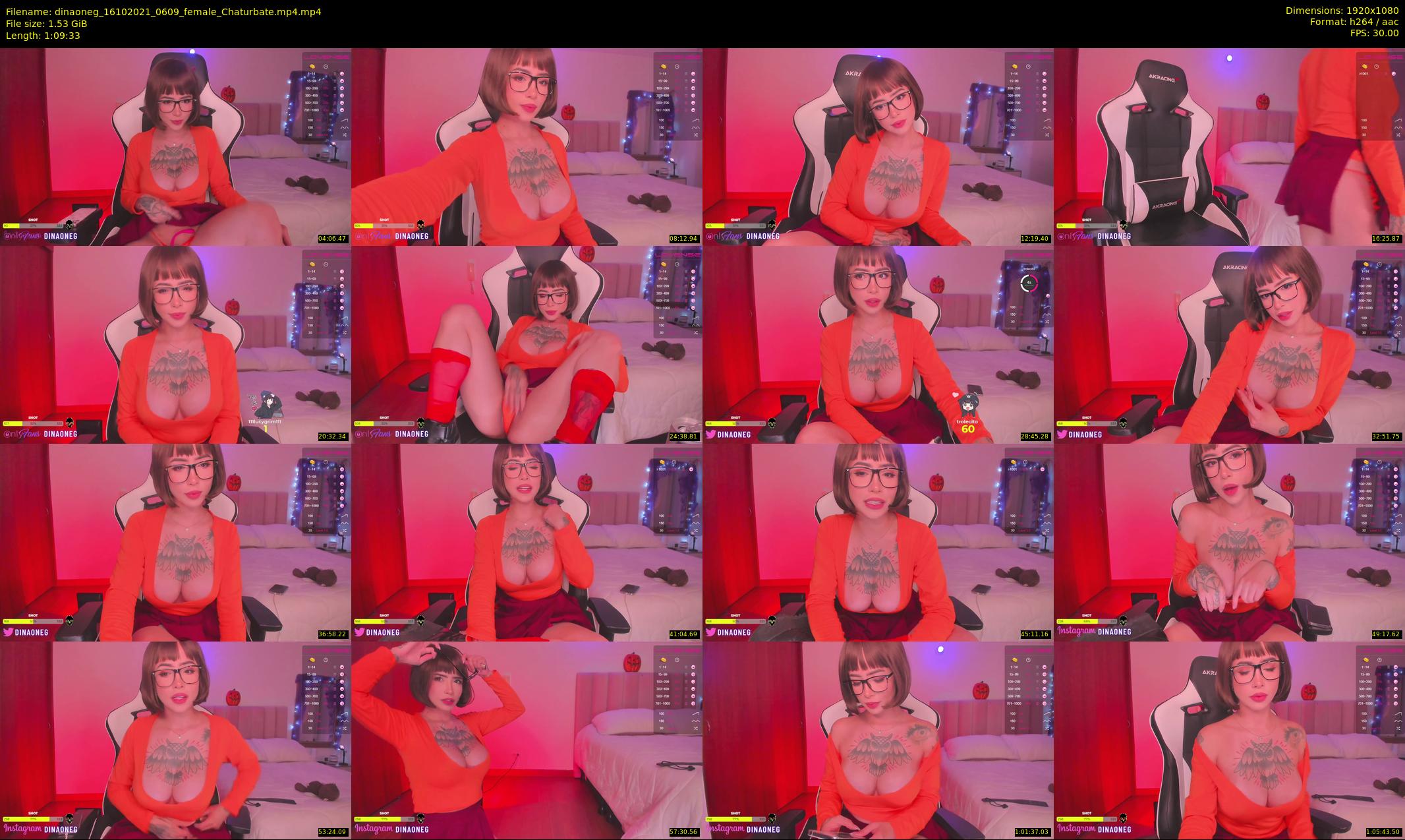 dinaoneg — 70 minute Chaturbate female cam show recording, 1080p, Oct 16, 2021
