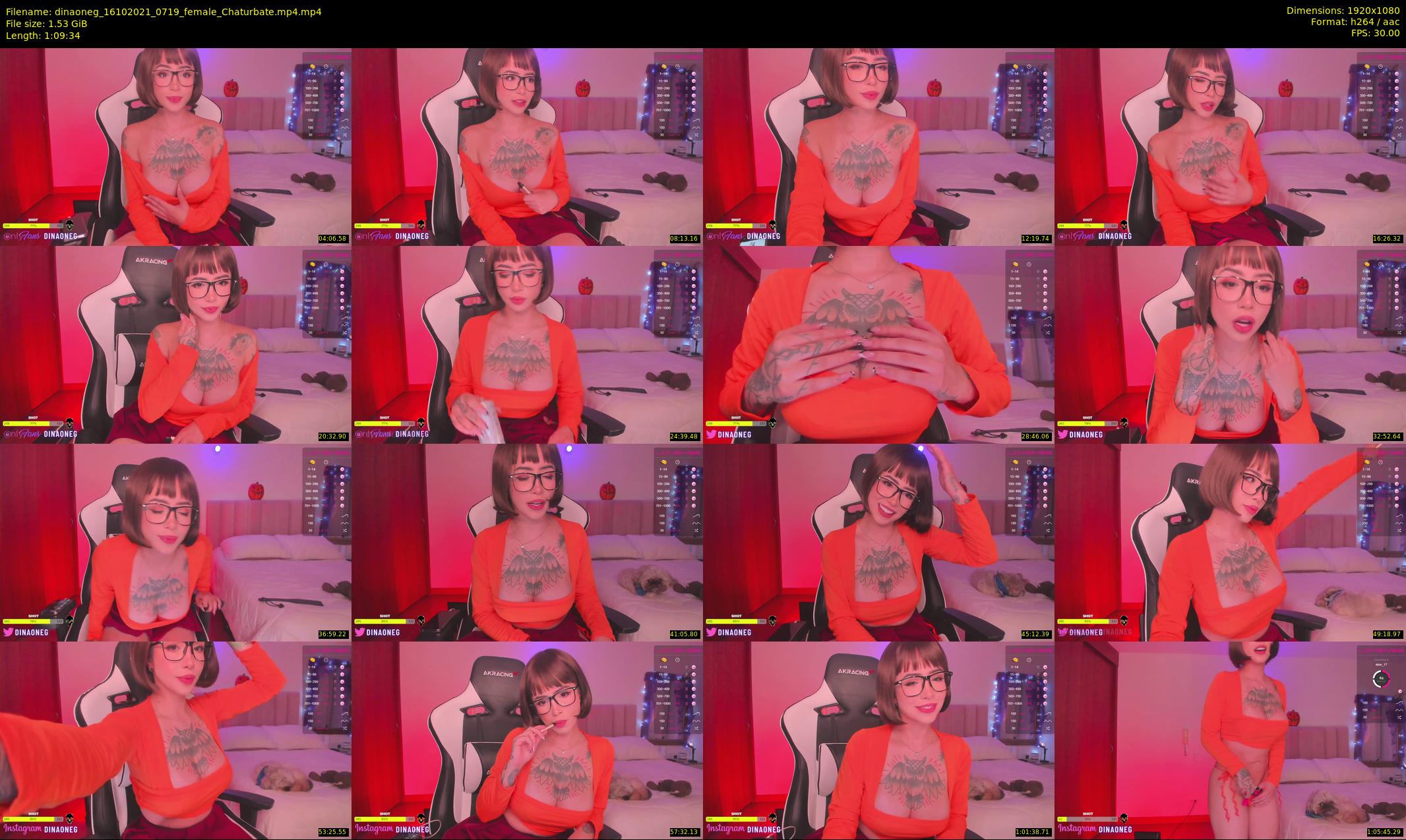 dinaoneg — 70 minute Chaturbate female cam show recording, 1080p, Oct 16, 2021