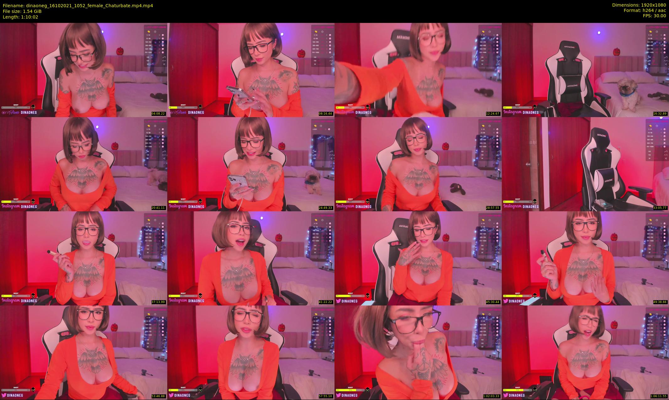 dinaoneg — 71 minute Chaturbate female cam show recording, 1080p, Oct 16, 2021
