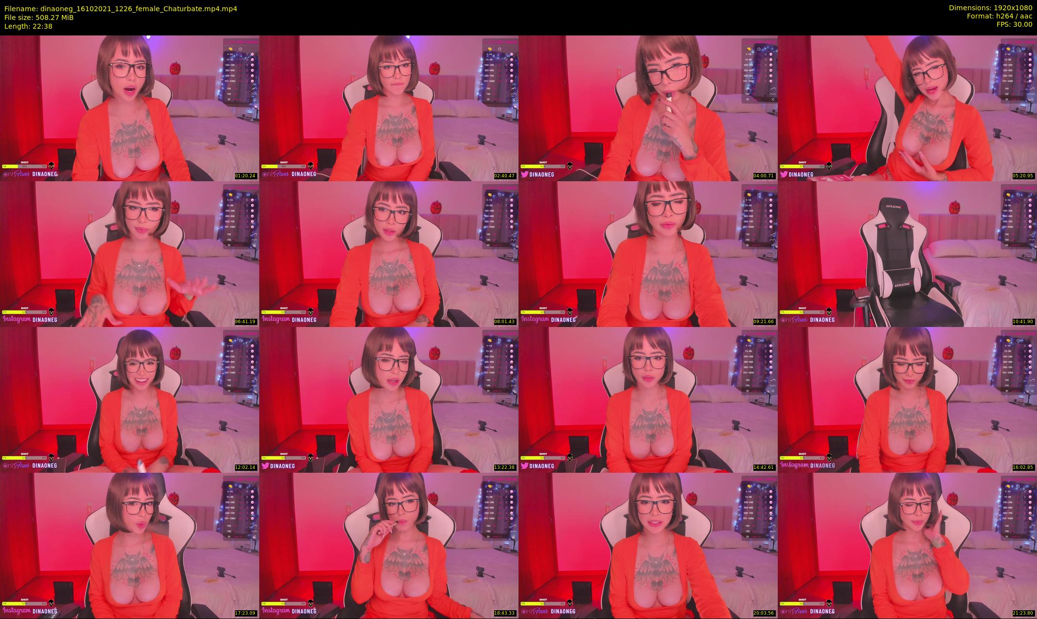 dinaoneg — 23 minute Chaturbate female cam show recording, 1080p, Oct 16, 2021