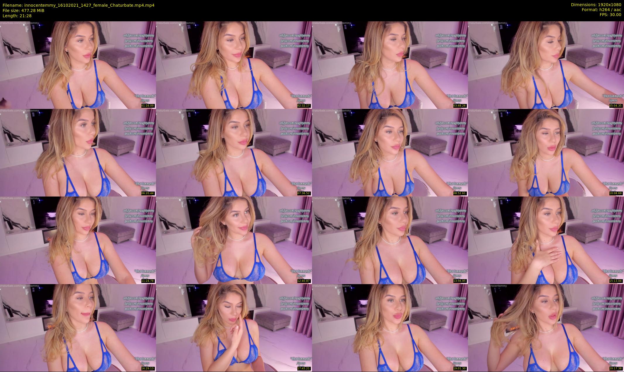 innocentemmy — 22 minute Chaturbate female cam show recording, 1080p, Oct 16, 2021