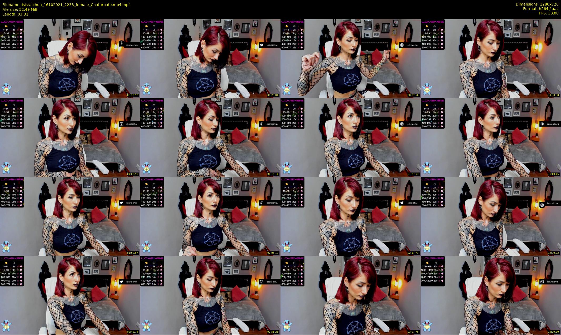 isisraichuu — 4 minute Chaturbate female cam show recording, 720p, Oct 16, 2021
