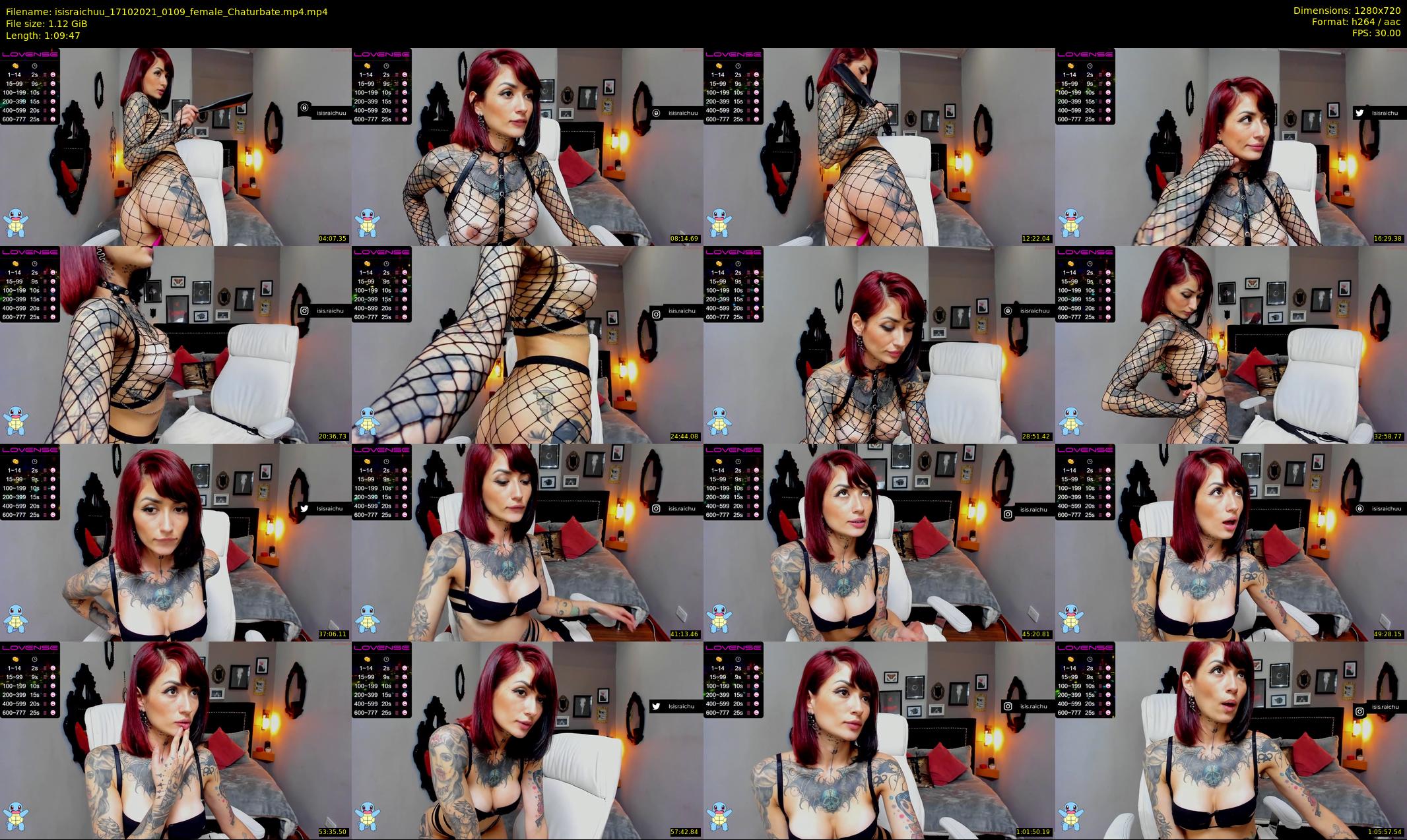 isisraichuu — 70 minute Chaturbate female cam show recording, 720p, Oct 17, 2021