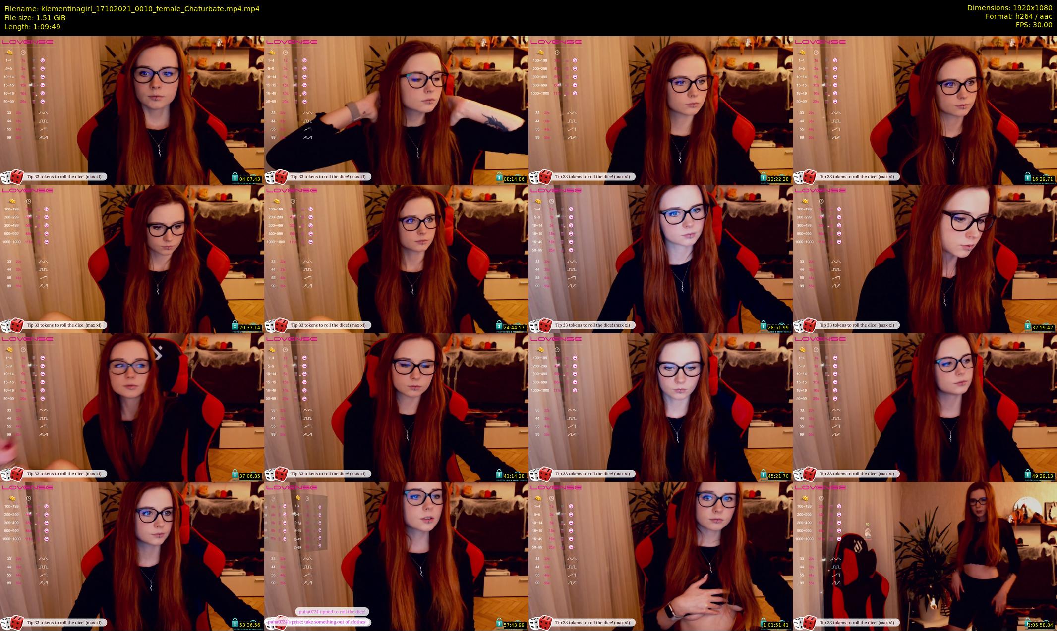 klementinagirl — 70 minute Chaturbate female cam show recording, 1080p, Oct 17, 2021
