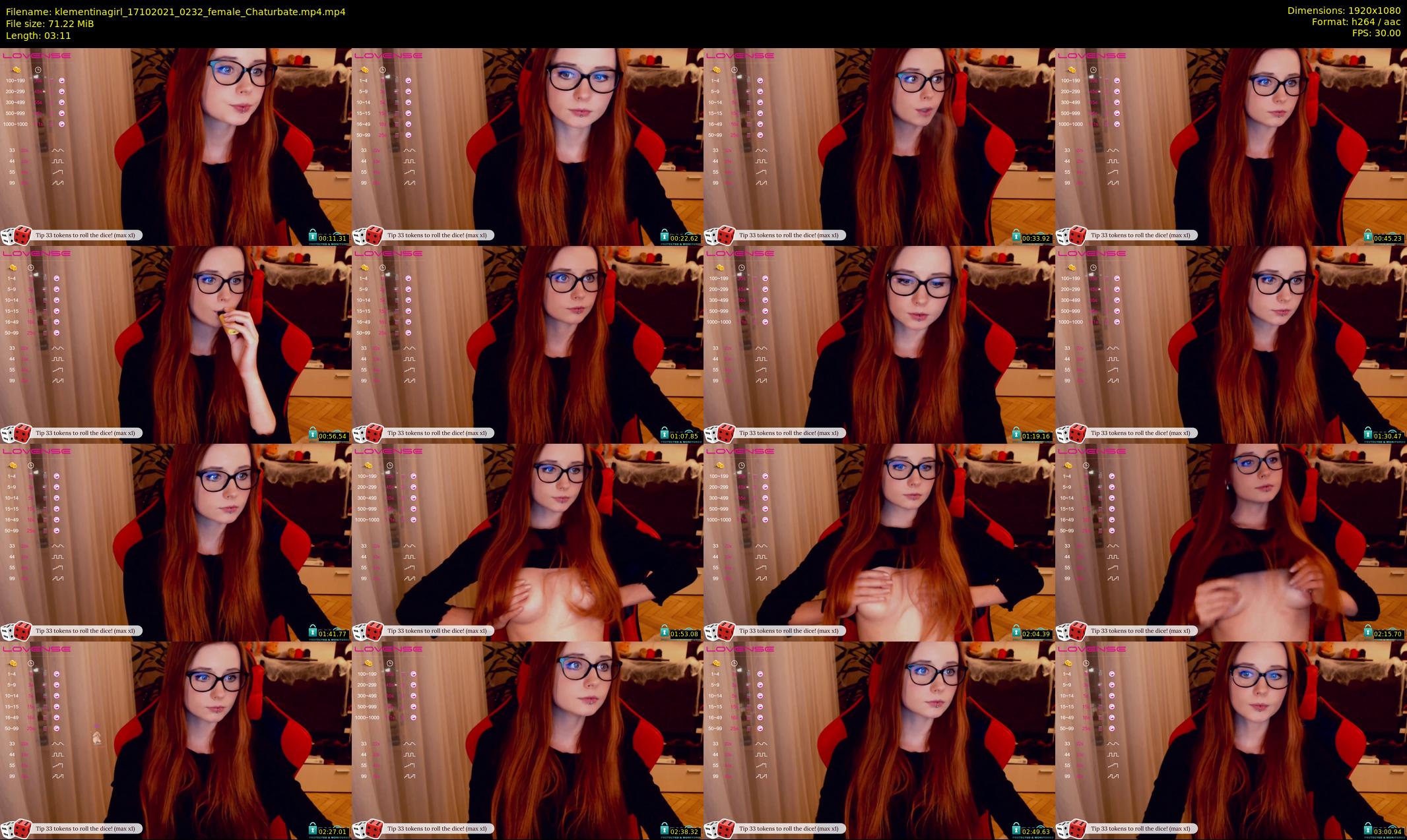 klementinagirl — 4 minute Chaturbate female cam show recording, 1080p, Oct 17, 2021