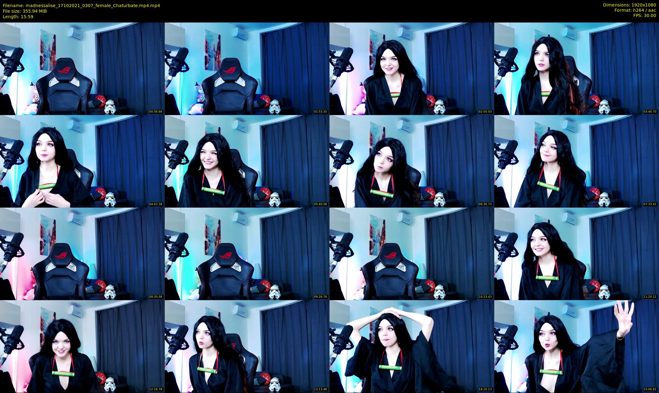 madnessalise — 16 minute Chaturbate female cam show recording, 1080p, Oct 17, 2021