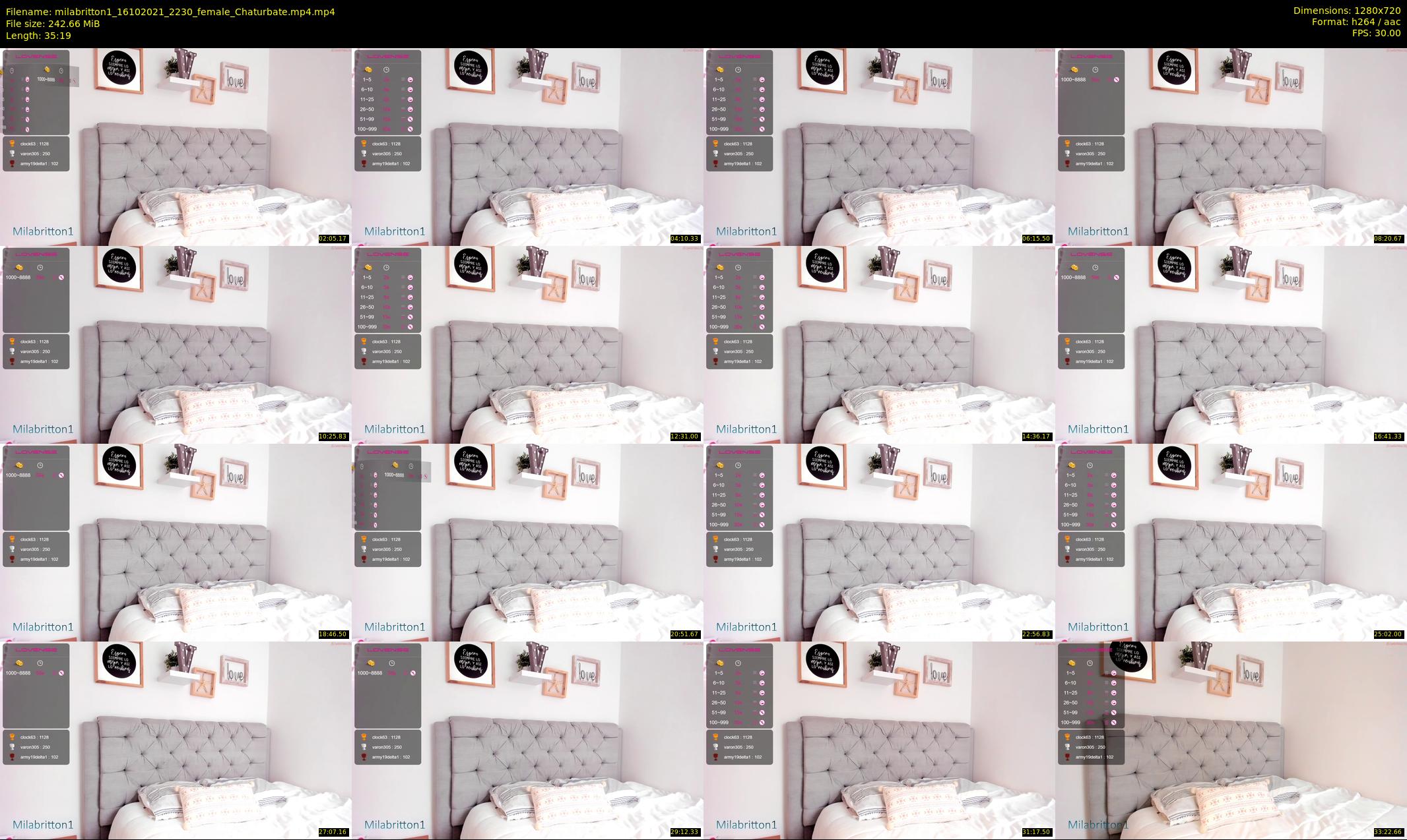milabritton1 — 36 minute Chaturbate female cam show recording, 720p, Oct 16, 2021