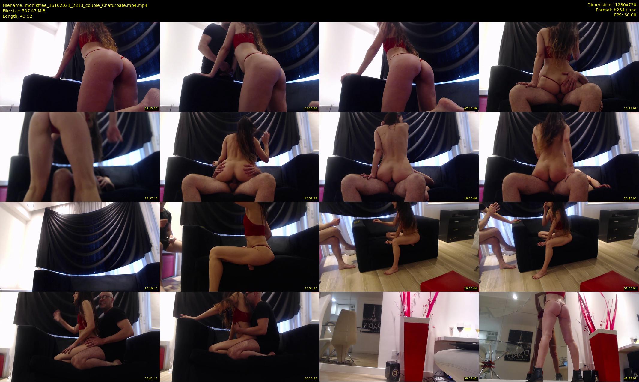 monikfree — 44 minute Chaturbate couple cam show recording, 720p, Oct 16, 2021