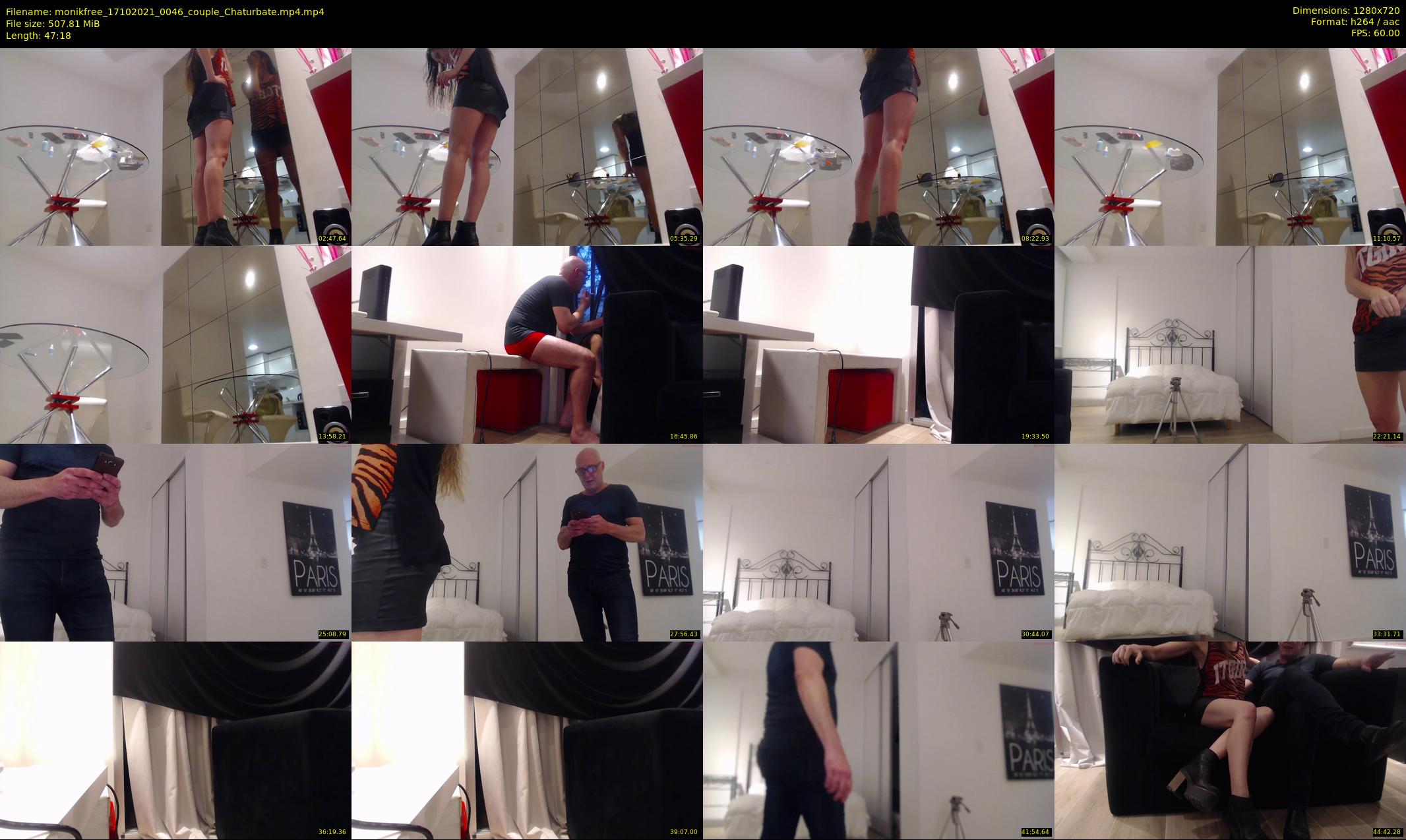 monikfree — 48 minute Chaturbate couple cam show recording, 720p, Oct 17, 2021
