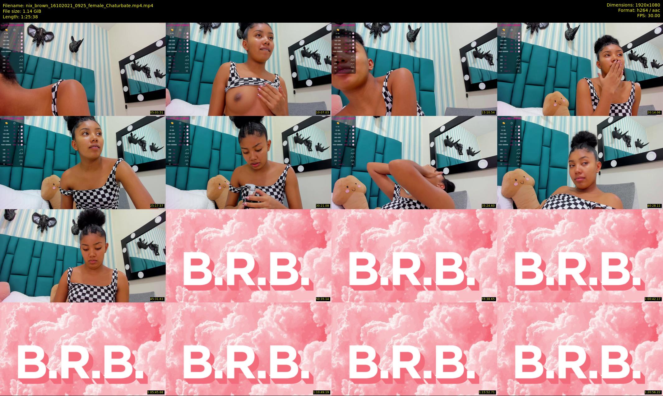 nix_brown — 86 minute Chaturbate female cam show recording, 1080p, Oct 16, 2021