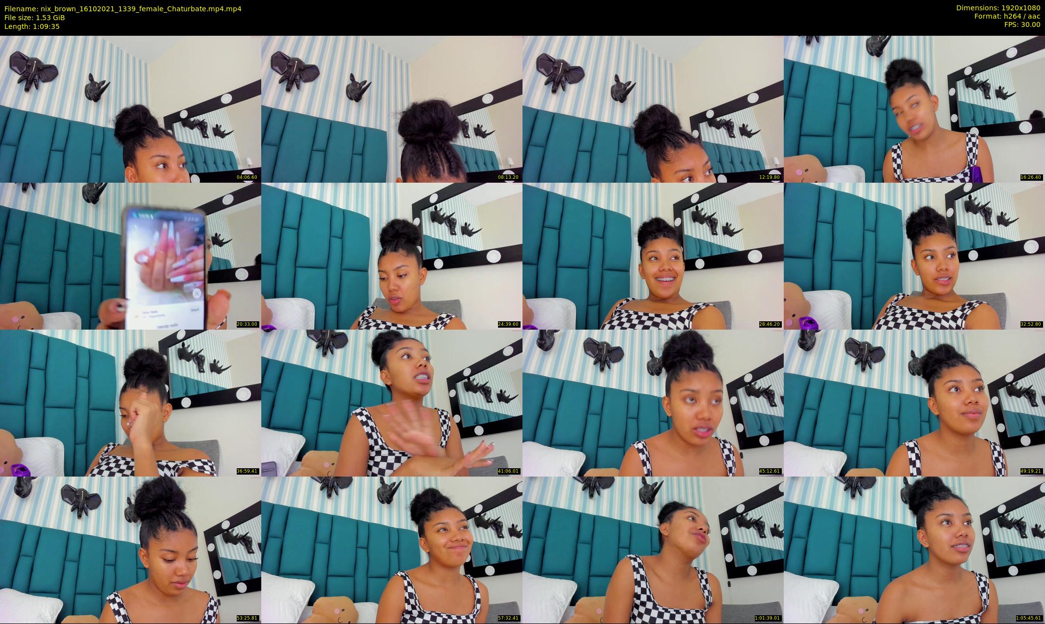 nix_brown — 70 minute Chaturbate female cam show recording, 1080p, Oct 16, 2021