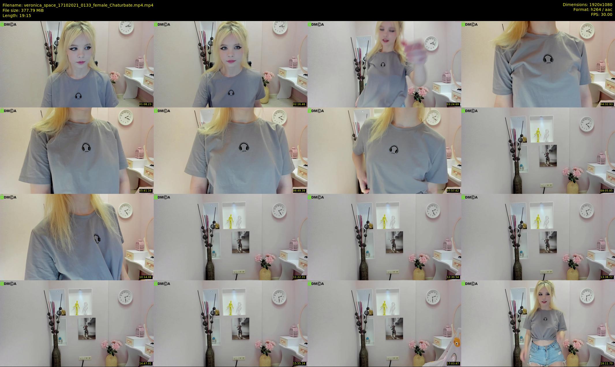 veronica_space — 20 minute Chaturbate female cam show recording, 1080p, Oct 17, 2021