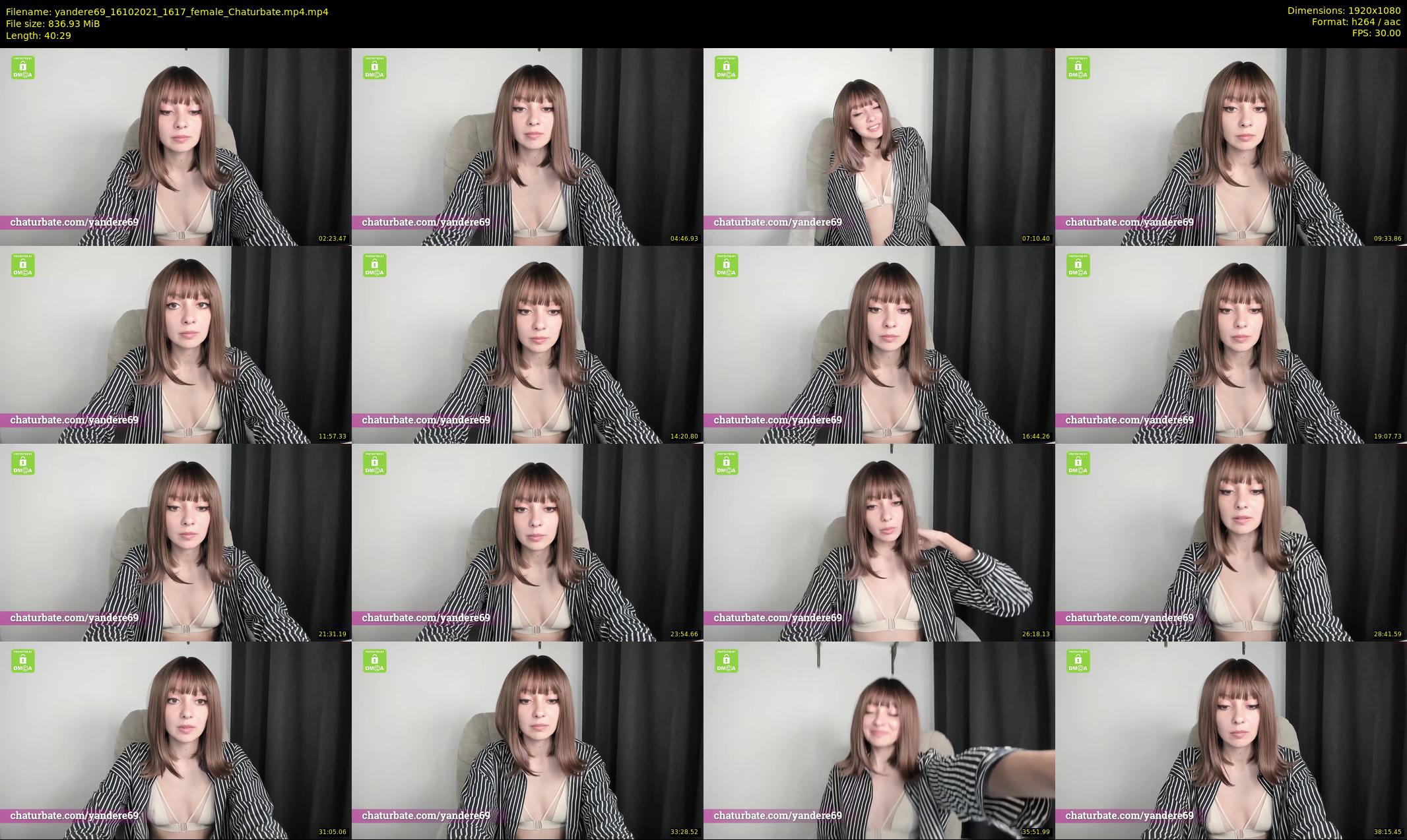 yandere69 — 41 minute Chaturbate female cam show recording, 1080p, Oct 16, 2021