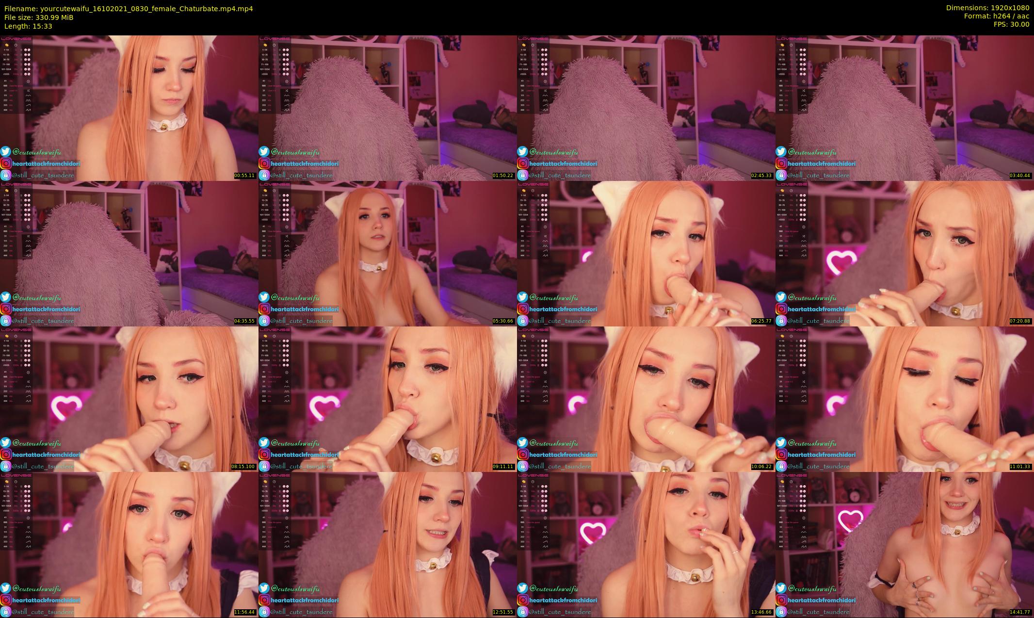 yourcutewaifu — 16 minute Chaturbate female cam show recording, 1080p, Oct 16, 2021