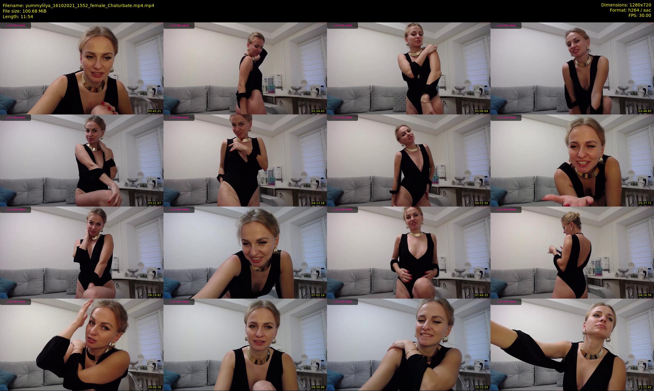 yummylilya — 12 minute Chaturbate female cam show recording, 720p, Oct 16, 2021