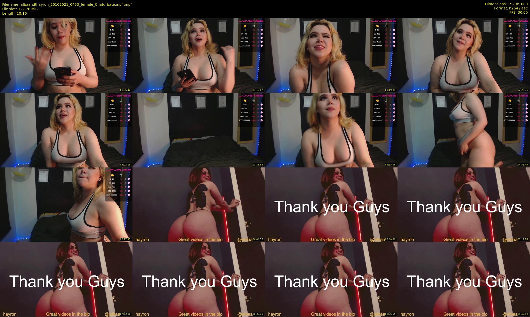 albaandthayron — 11 minute Chaturbate couple cam show recording, 1080p, Oct 20, 2021