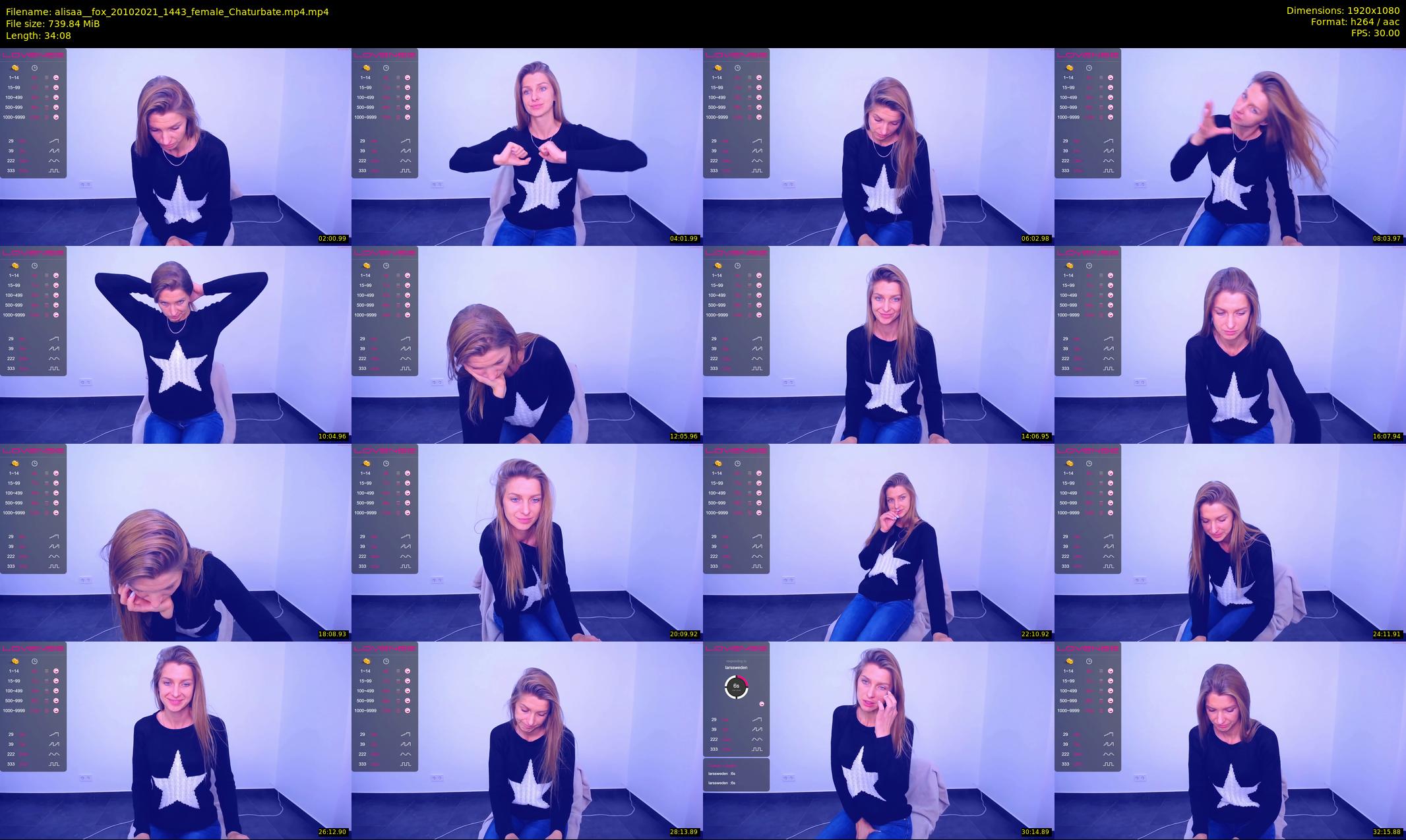 alisaa__fox — 35 minute Chaturbate female cam show recording, 1080p, Oct 20, 2021