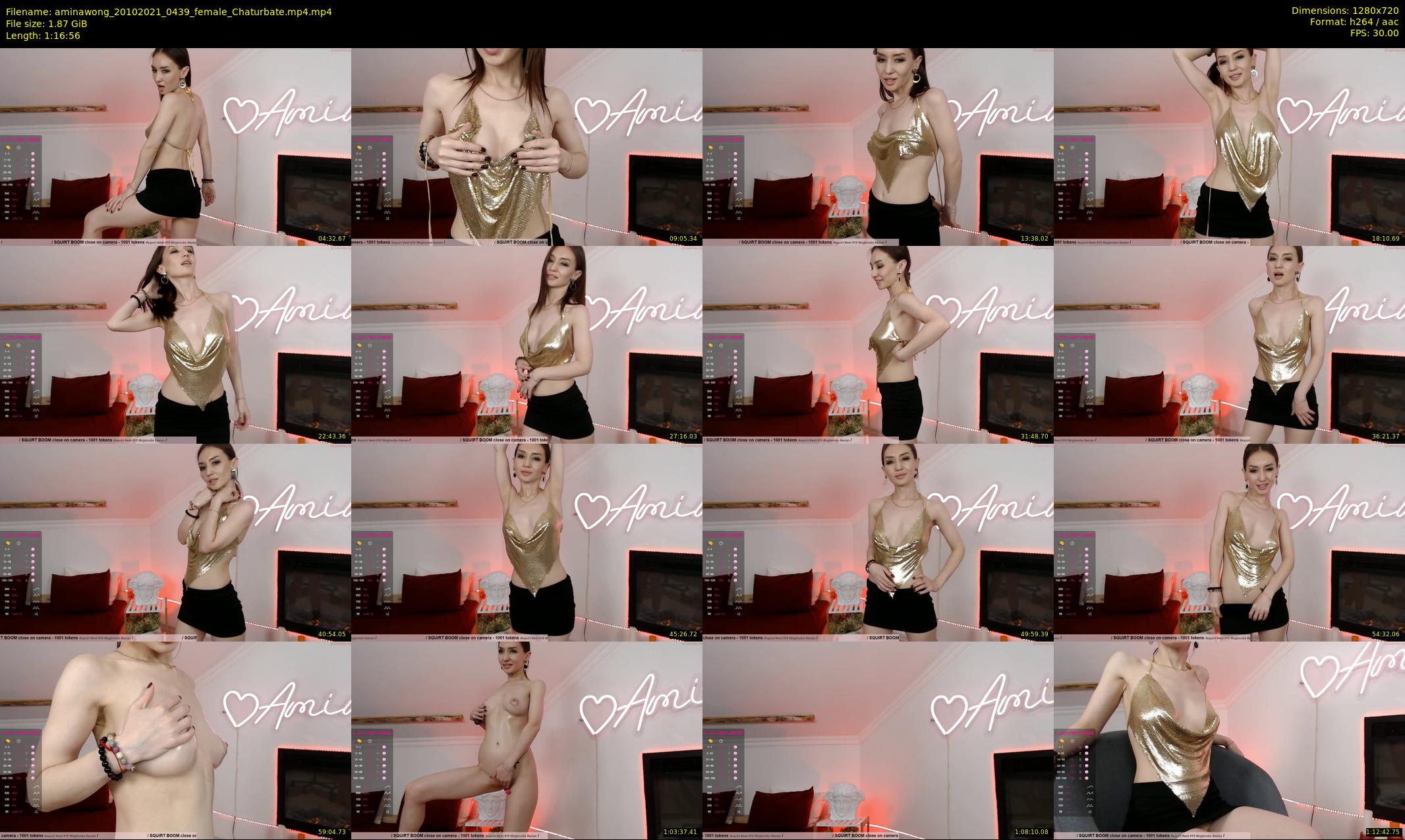aminawong — 77 minute Chaturbate female cam show recording, 720p, Oct 20, 2021
