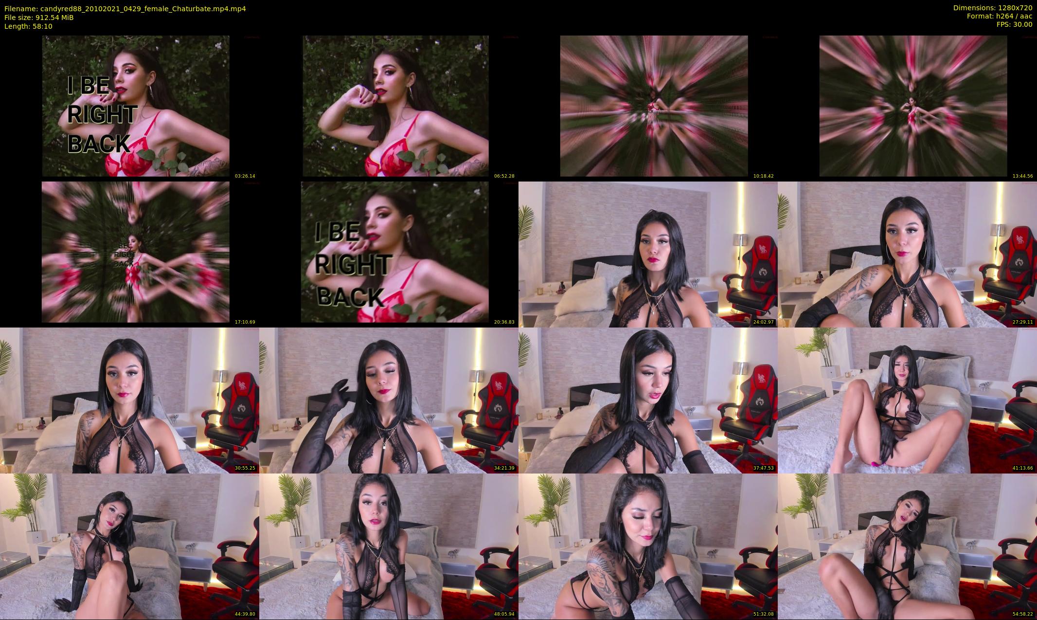 candyred88 — 59 minute Chaturbate female cam show recording, 720p, Oct 20, 2021