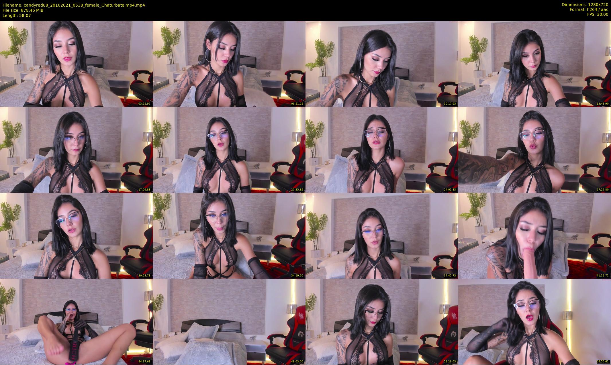 candyred88 — 59 minute Chaturbate female cam show recording, 720p, Oct 20, 2021