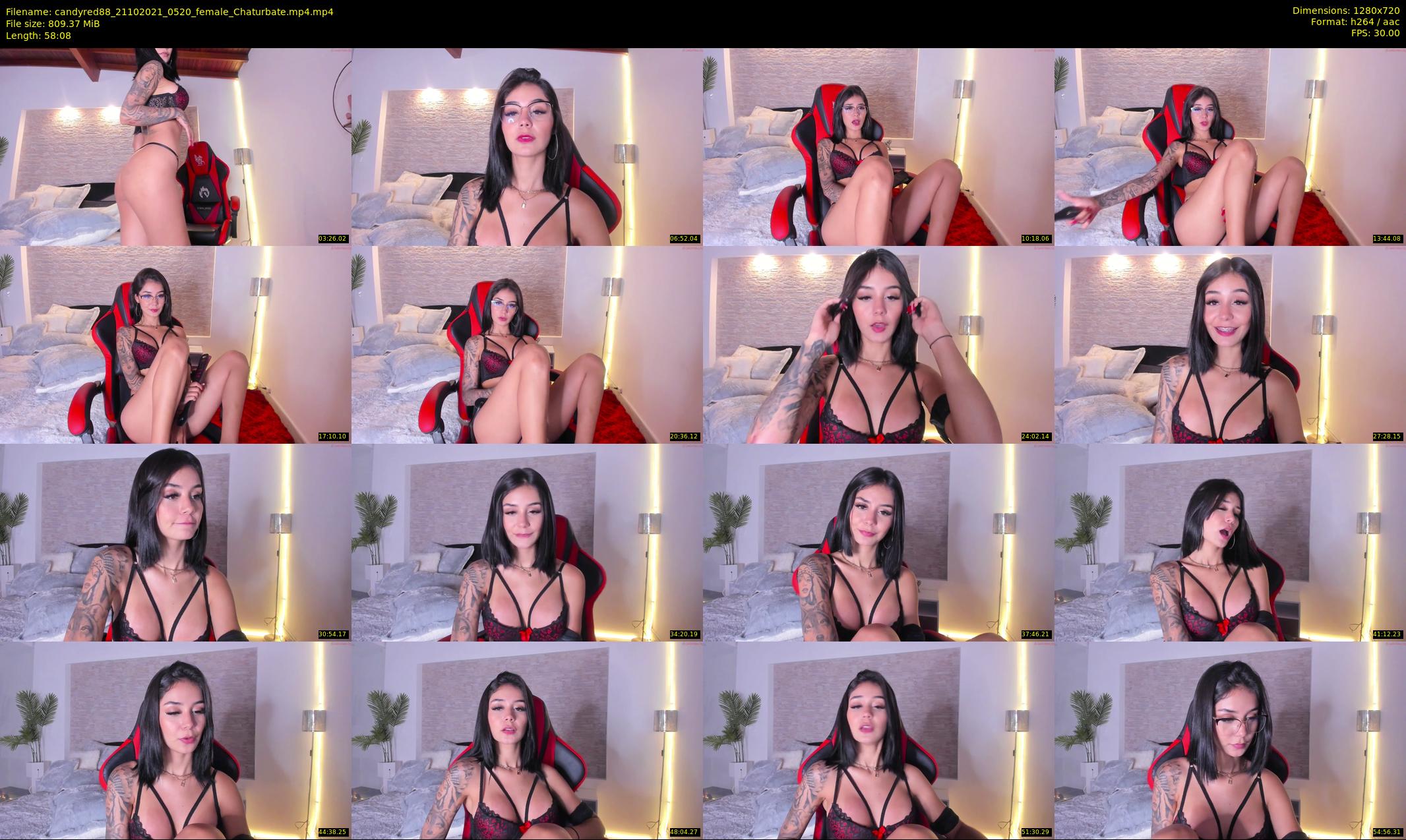 candyred88 — 59 minute Chaturbate female cam show recording, 720p, Oct 21, 2021