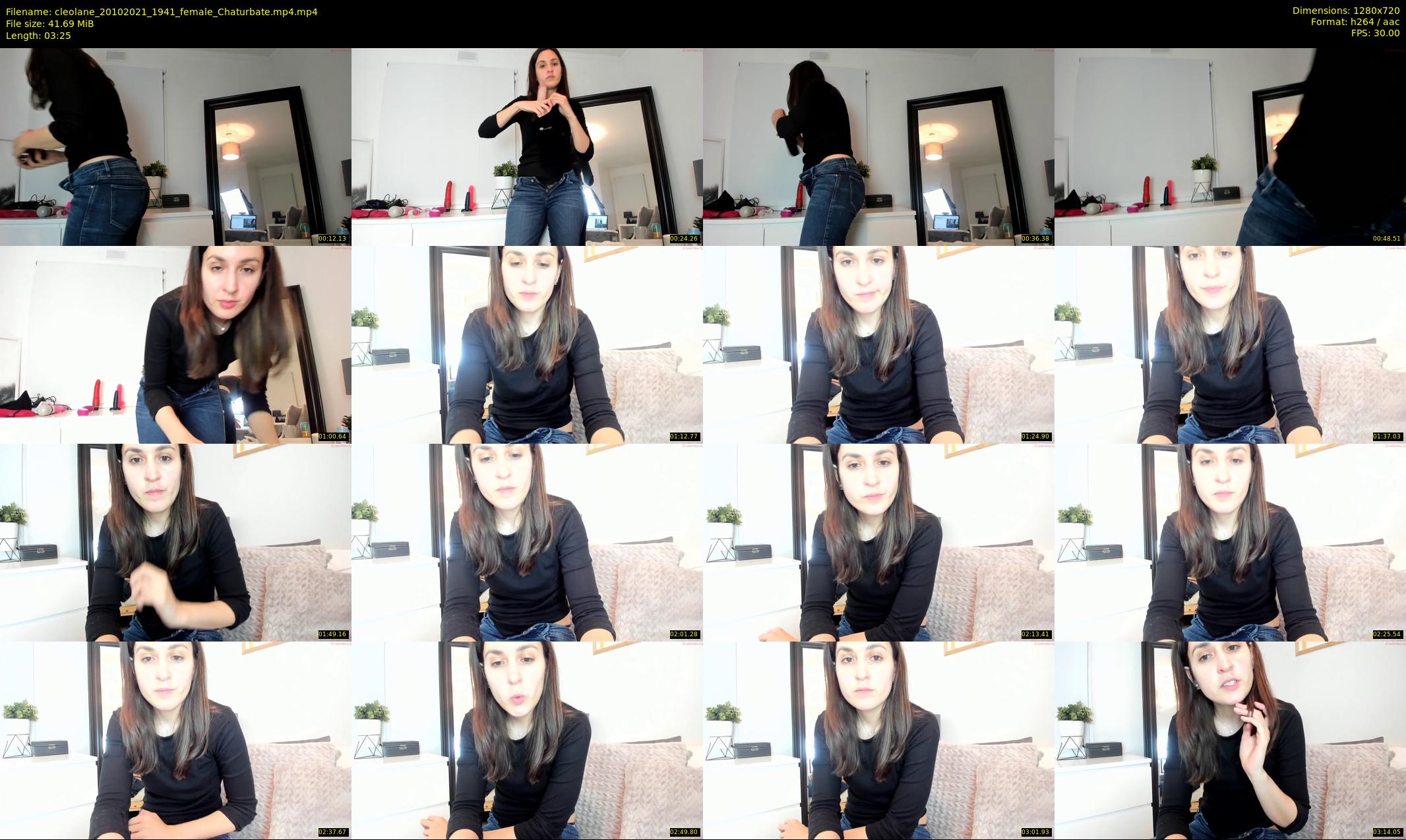 cleolane — 4 minute Chaturbate female cam show recording, 720p, Oct 20, 2021