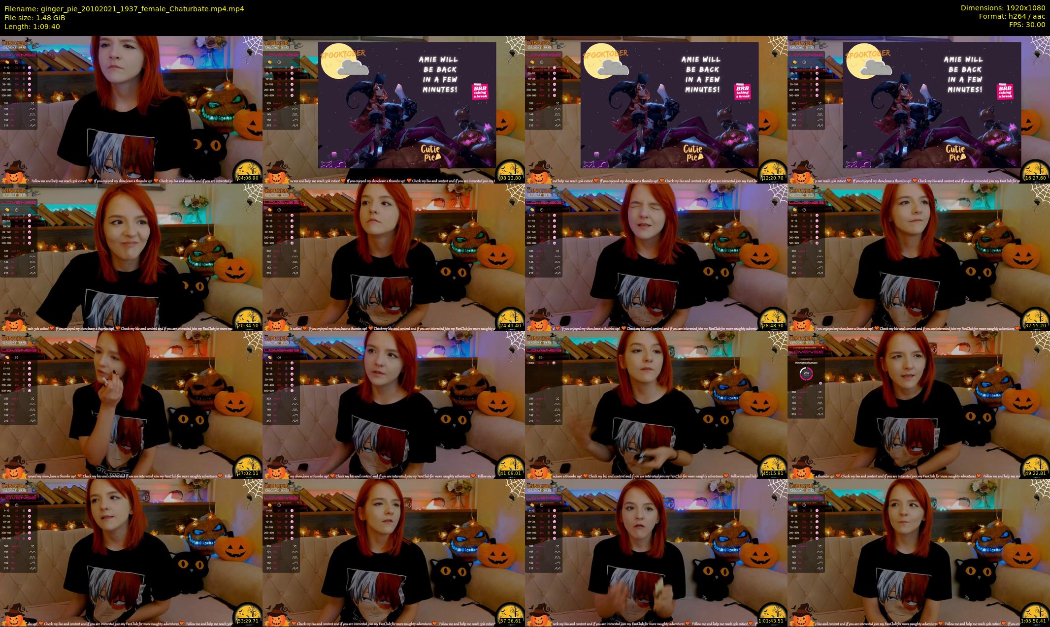 ginger_pie — 70 minute Chaturbate female cam show recording, 1080p, Oct 20, 2021