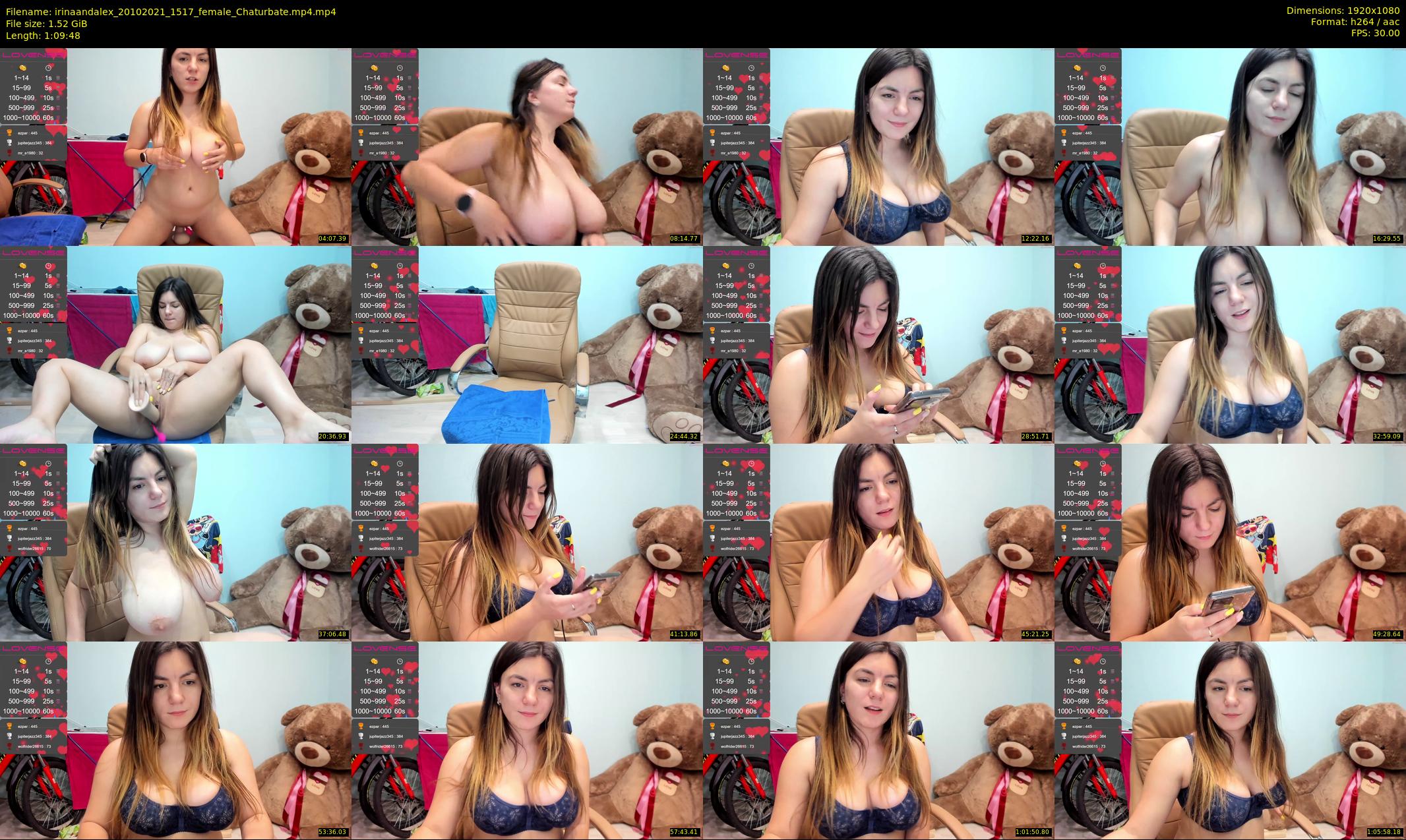 irinaandalex — 70 minute Chaturbate couple cam show recording, 1080p, Oct 20, 2021