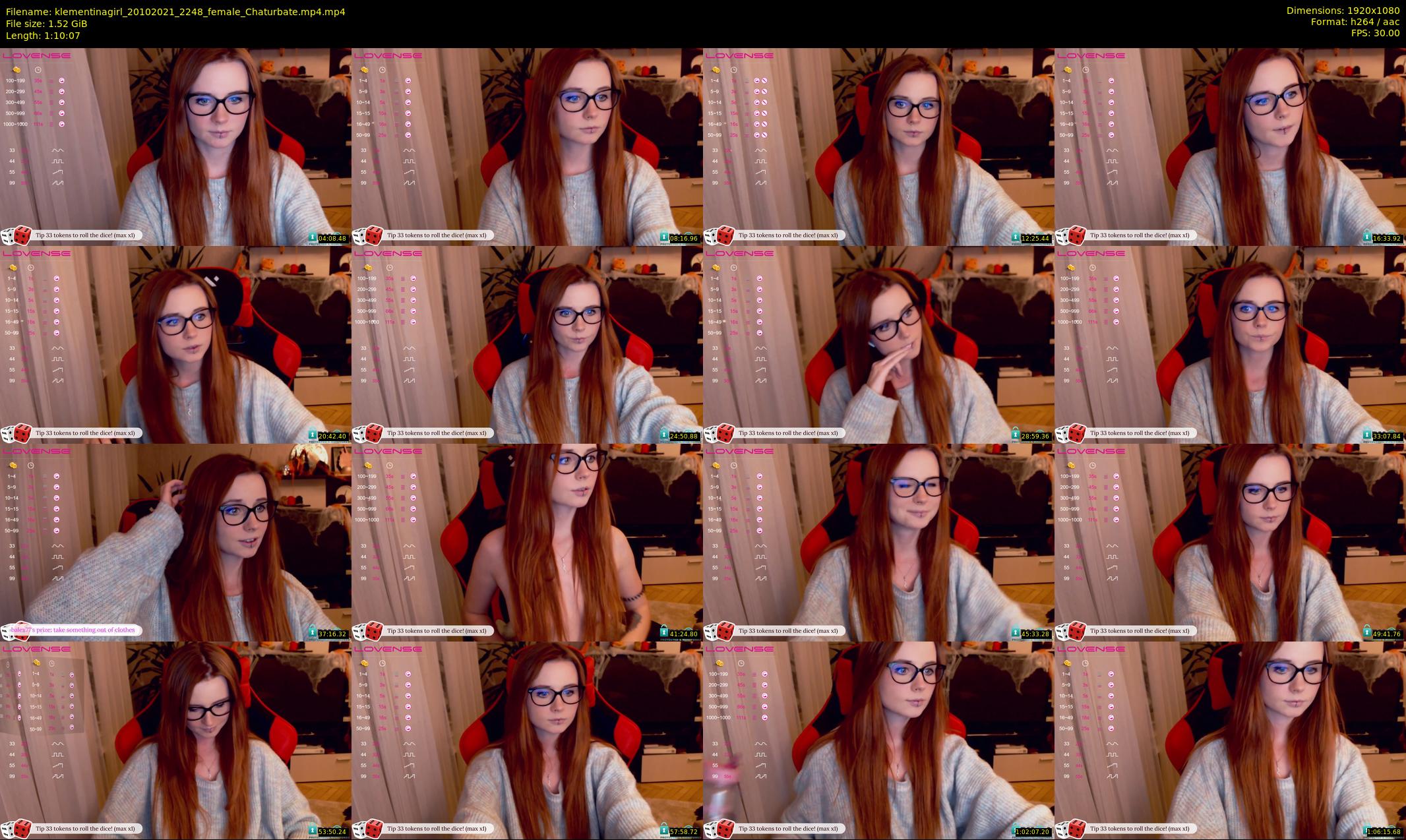 klementinagirl — 71 minute Chaturbate female cam show recording, 1080p, Oct 20, 2021