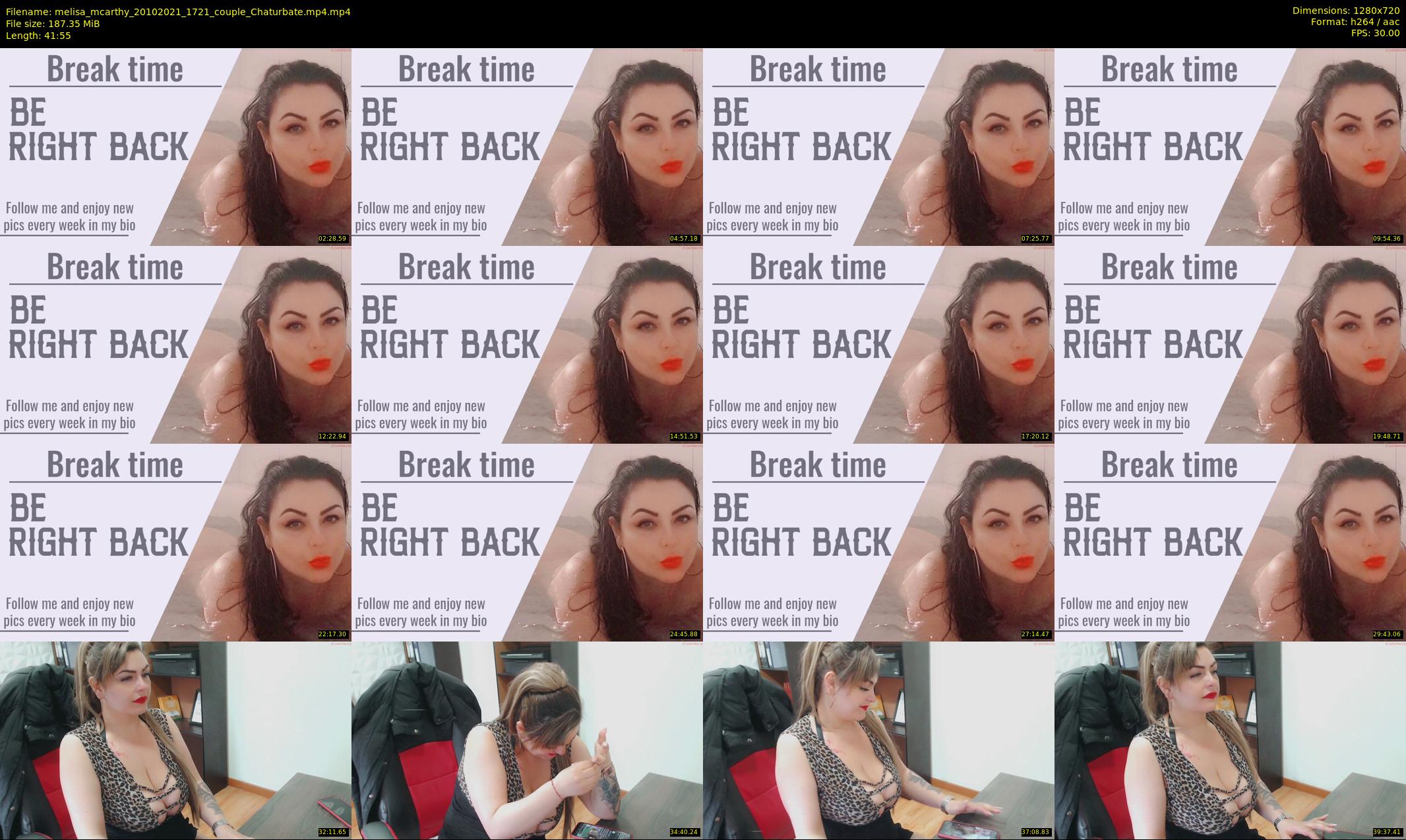 melisa_mcarthy — 42 minute Chaturbate couple cam show recording, 720p, Oct 20, 2021