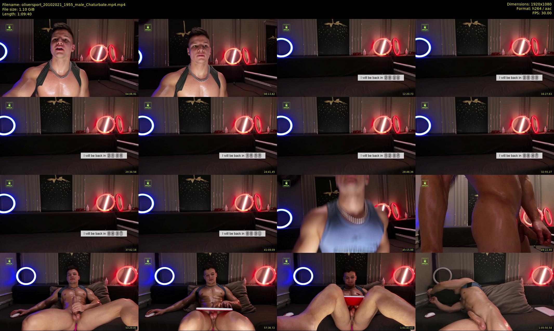 oliversport — 70 minute Chaturbate male cam show recording, 1080p, Oct 20, 2021