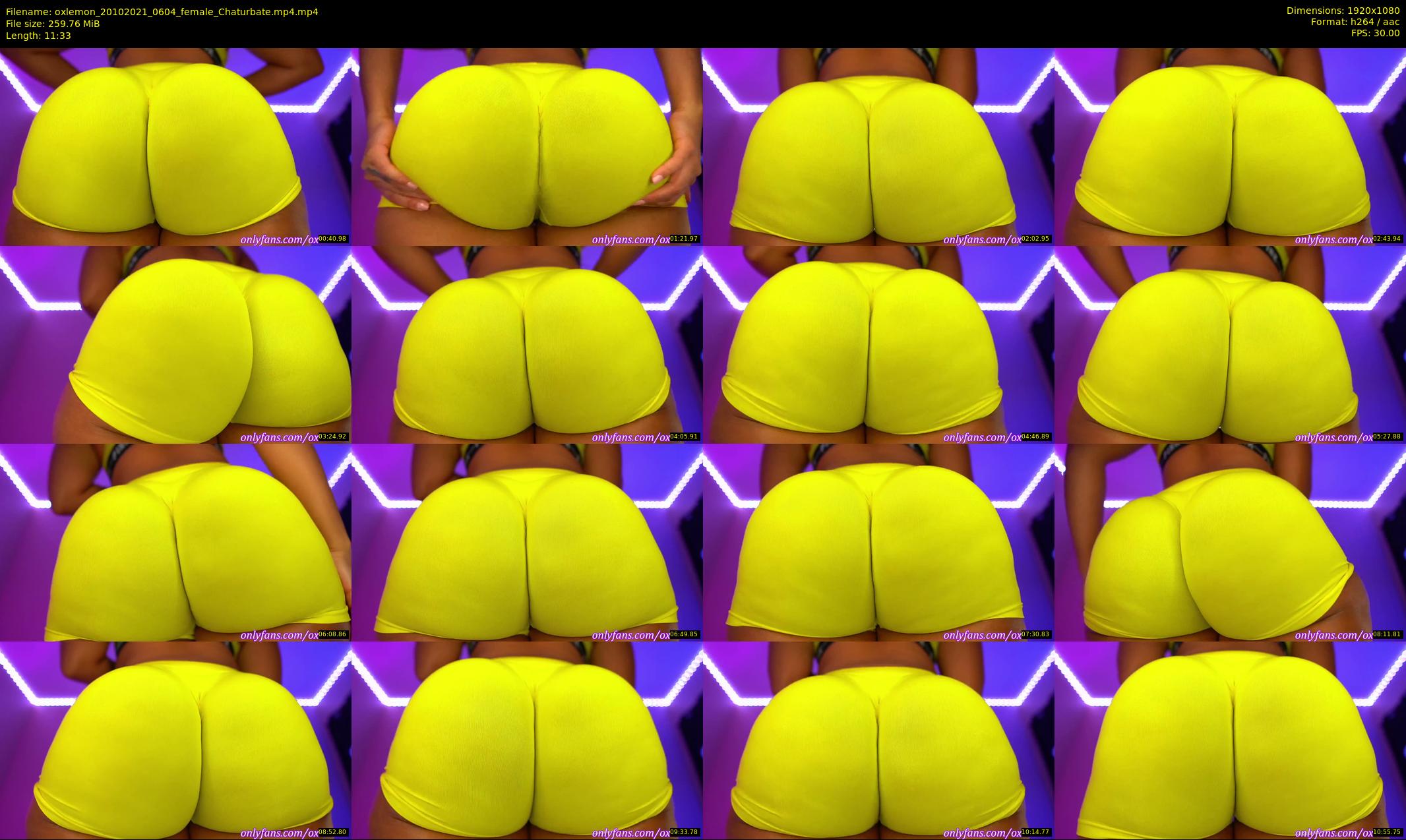 oxlemon — 12 minute Chaturbate female cam show recording, 1080p, Oct 20, 2021