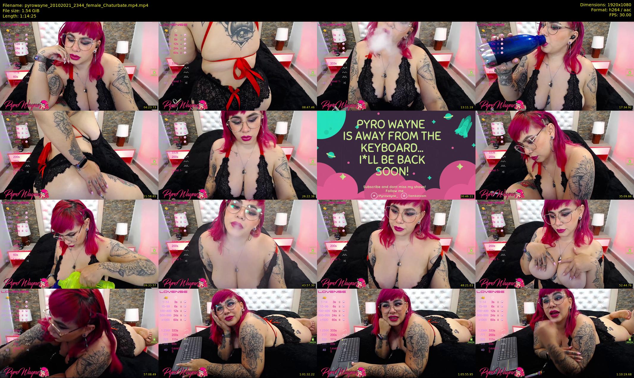 pyrowayne — 75 minute Chaturbate female cam show recording, 1080p, Oct 20, 2021