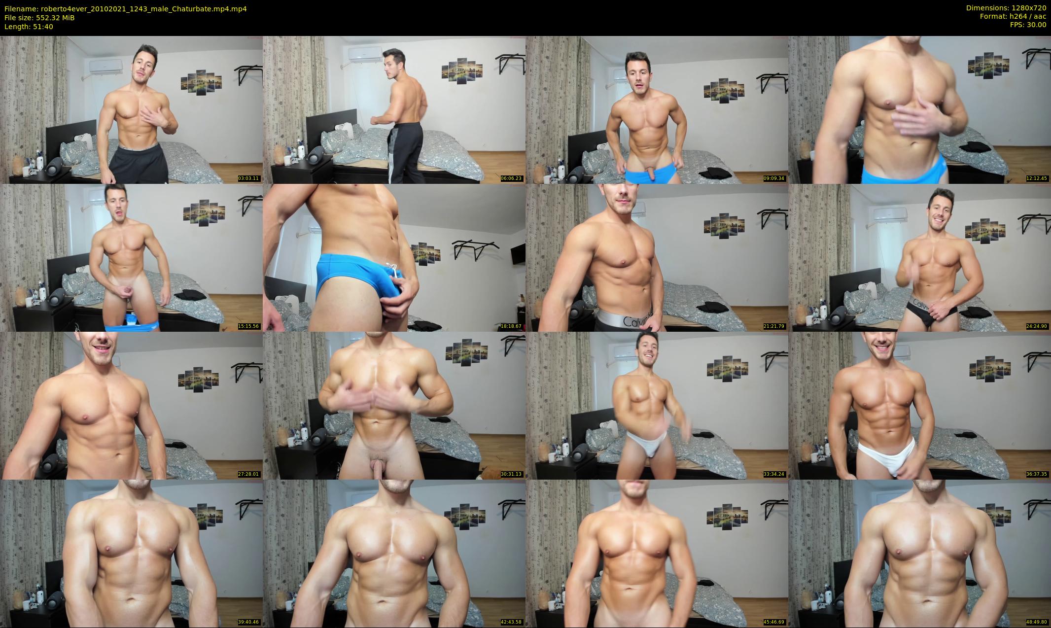 roberto4ever — 52 minute Chaturbate male cam show recording, 720p, Oct 20, 2021