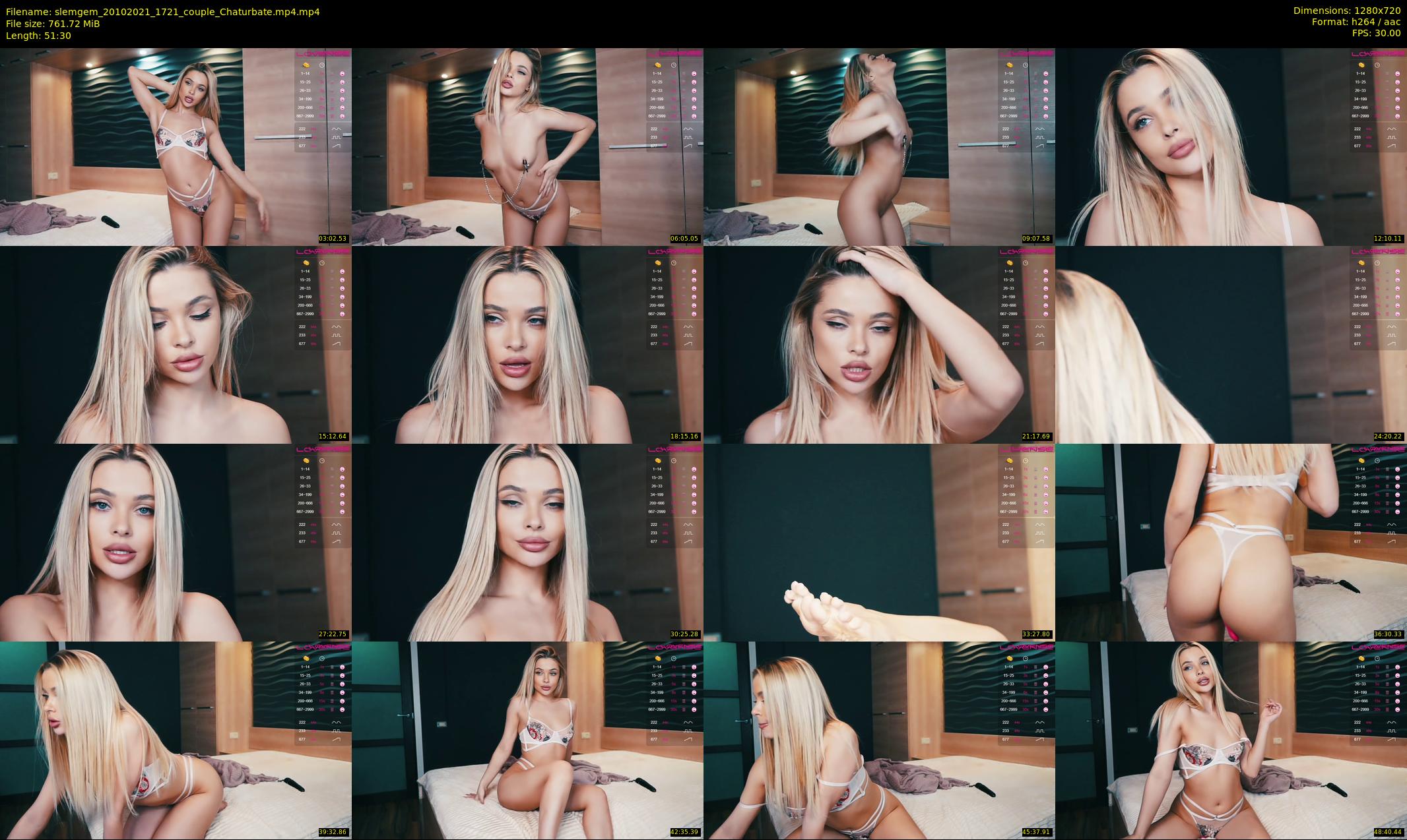 slemgem — 52 minute Chaturbate couple cam show recording, 720p, Oct 20, 2021