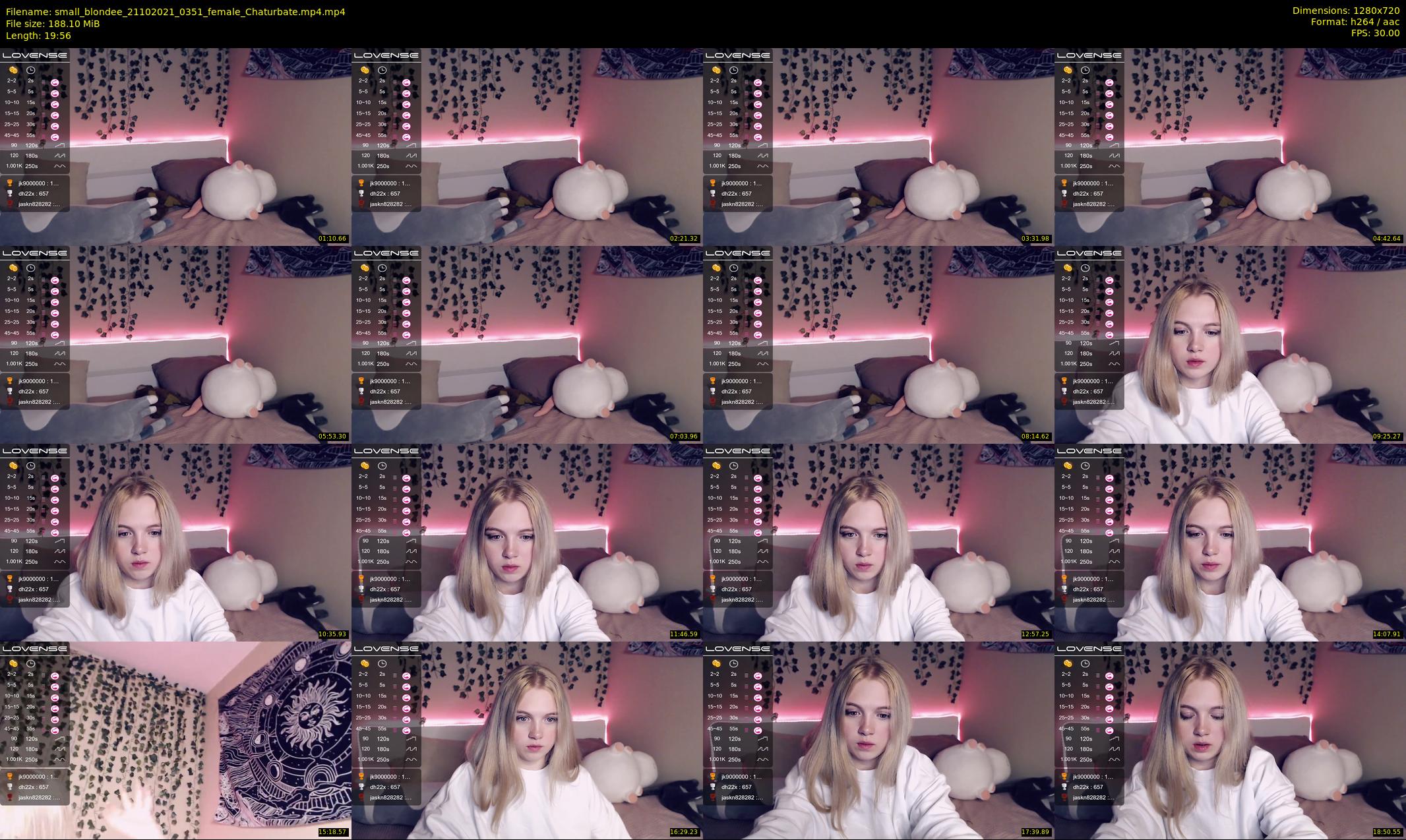 small_blondee — 20 minute Chaturbate female cam show recording, 720p, Oct 21, 2021