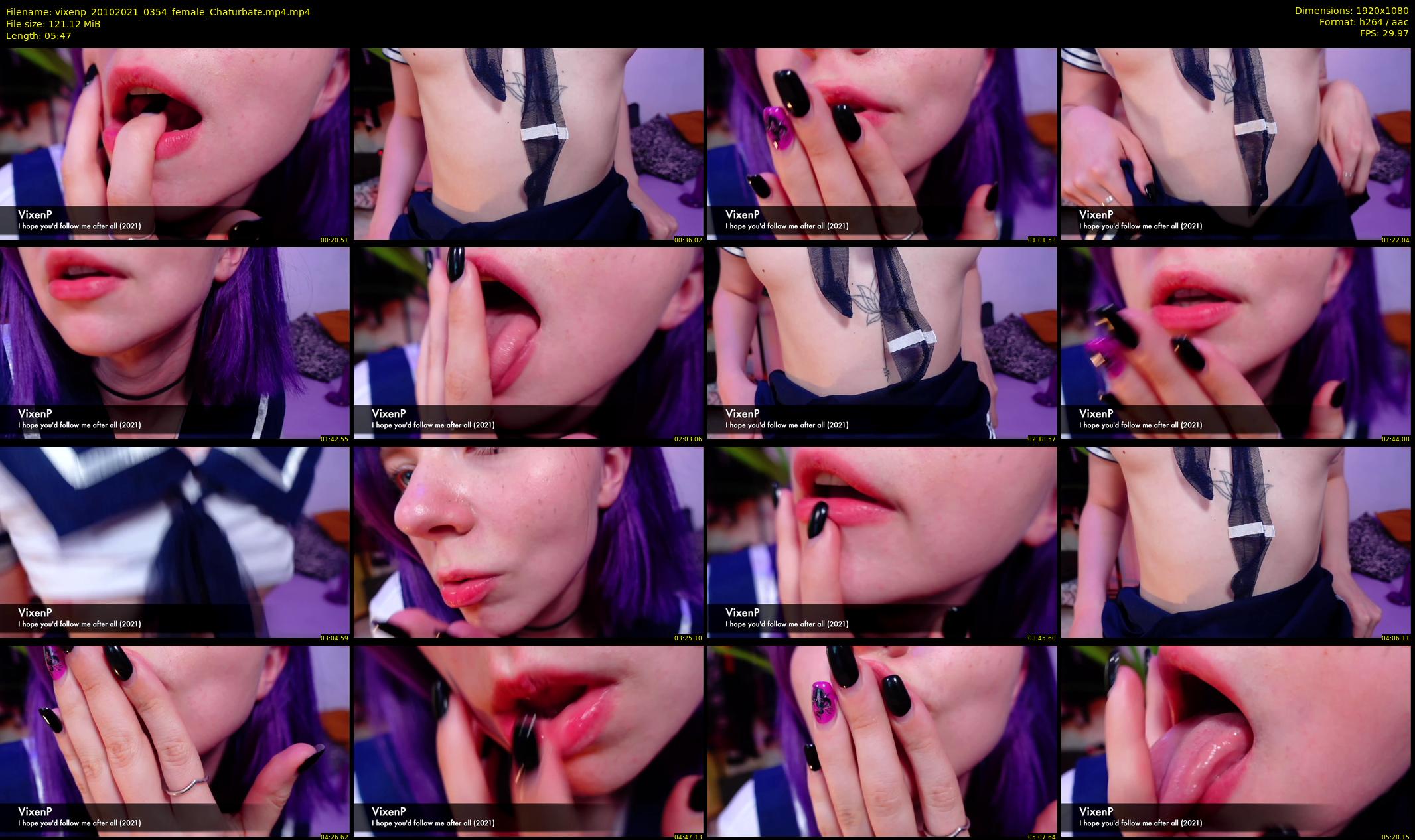 vixenp — 6 minute Chaturbate female cam show recording, 1080p, Oct 20, 2021