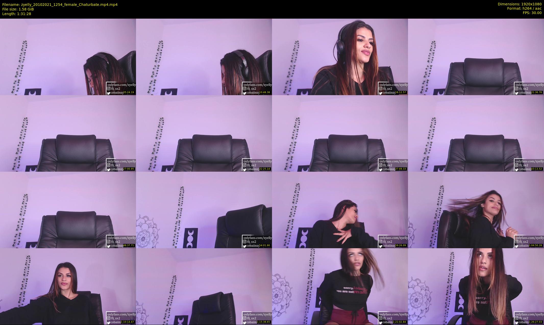 zyelly — 92 minute Chaturbate female cam show recording, 1080p, Oct 20, 2021