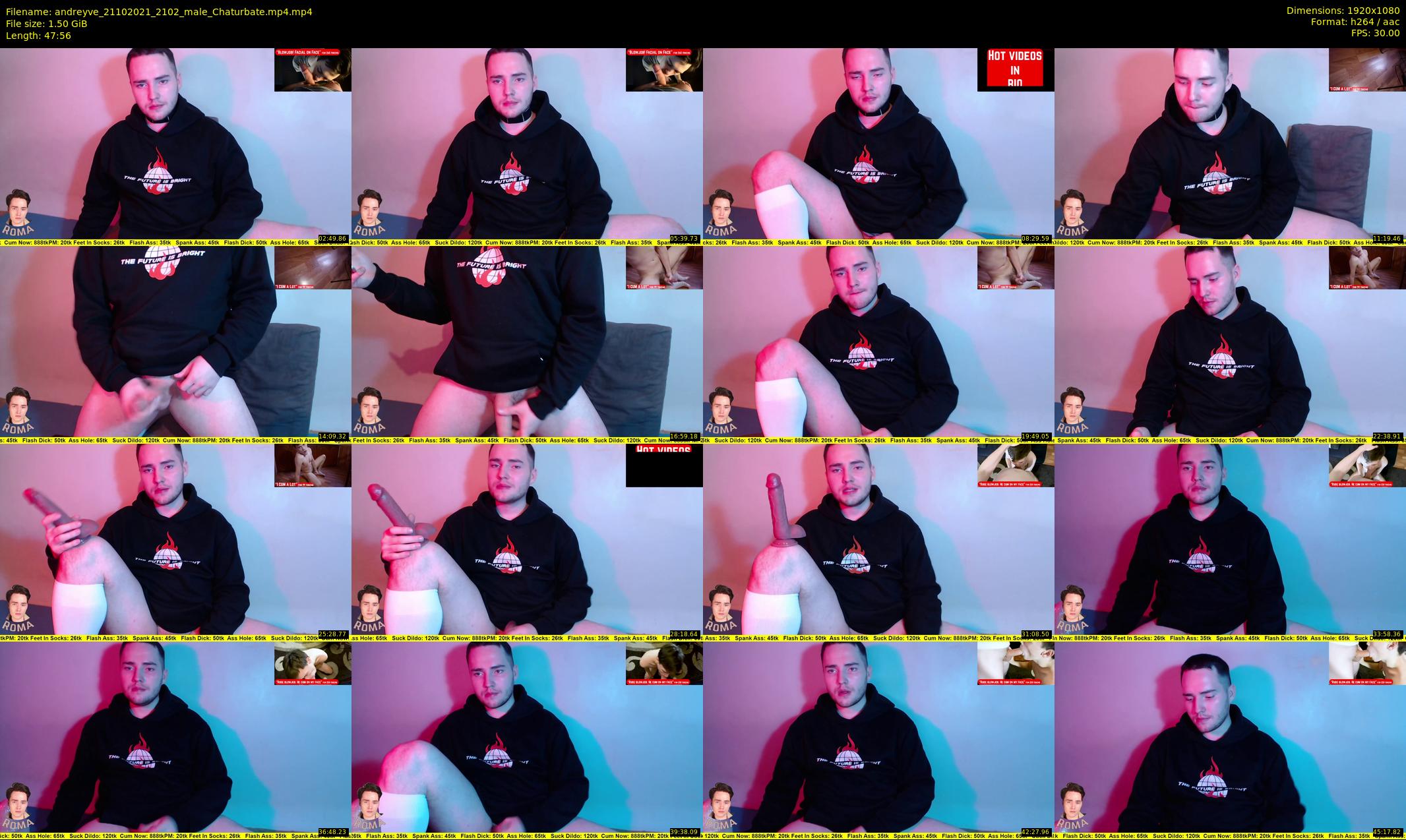 andreyve — 48 minute Chaturbate male cam show recording, 1080p, Oct 21, 2021
