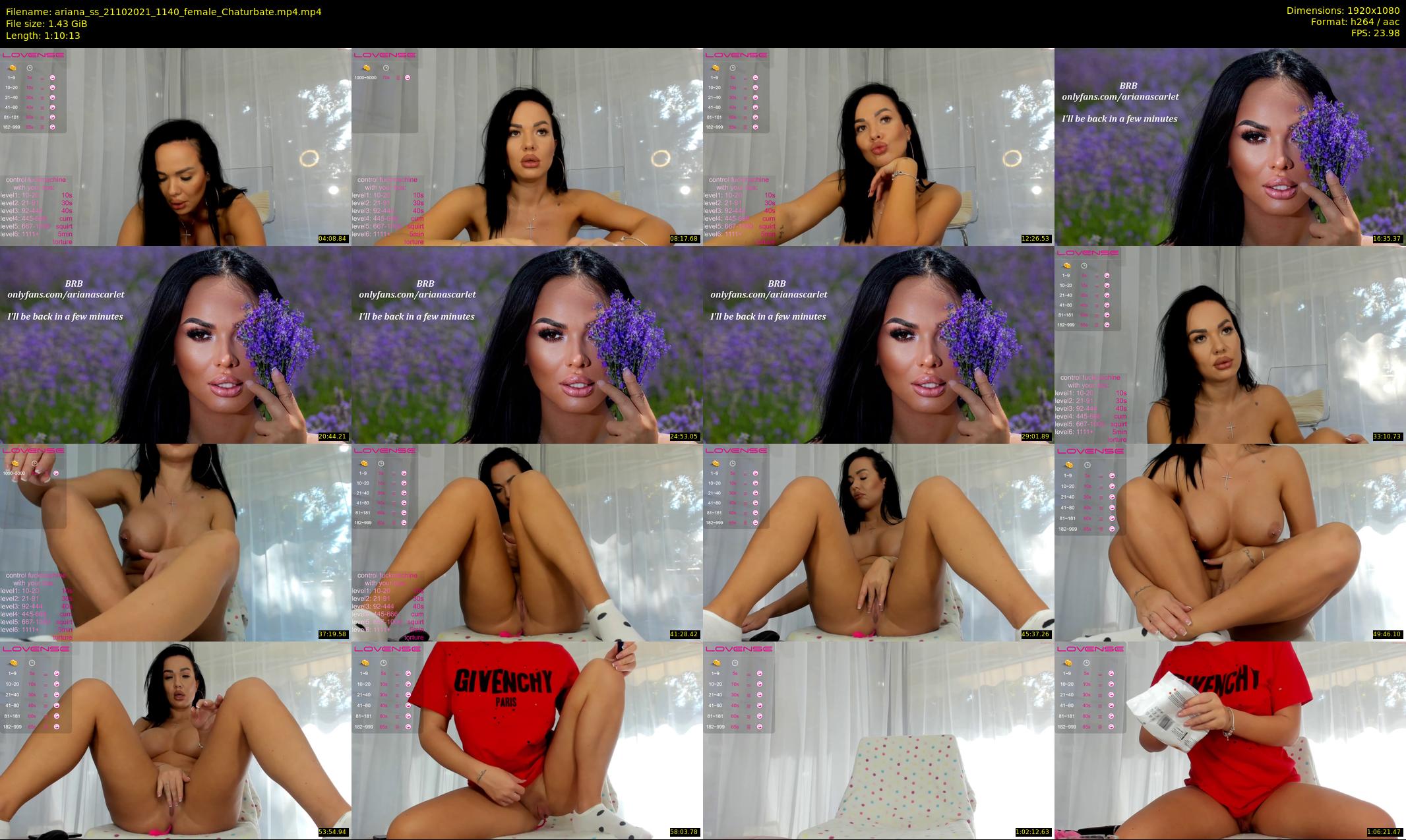 ariana_ss — 71 minute Chaturbate female cam show recording, 1080p, Oct 21, 2021