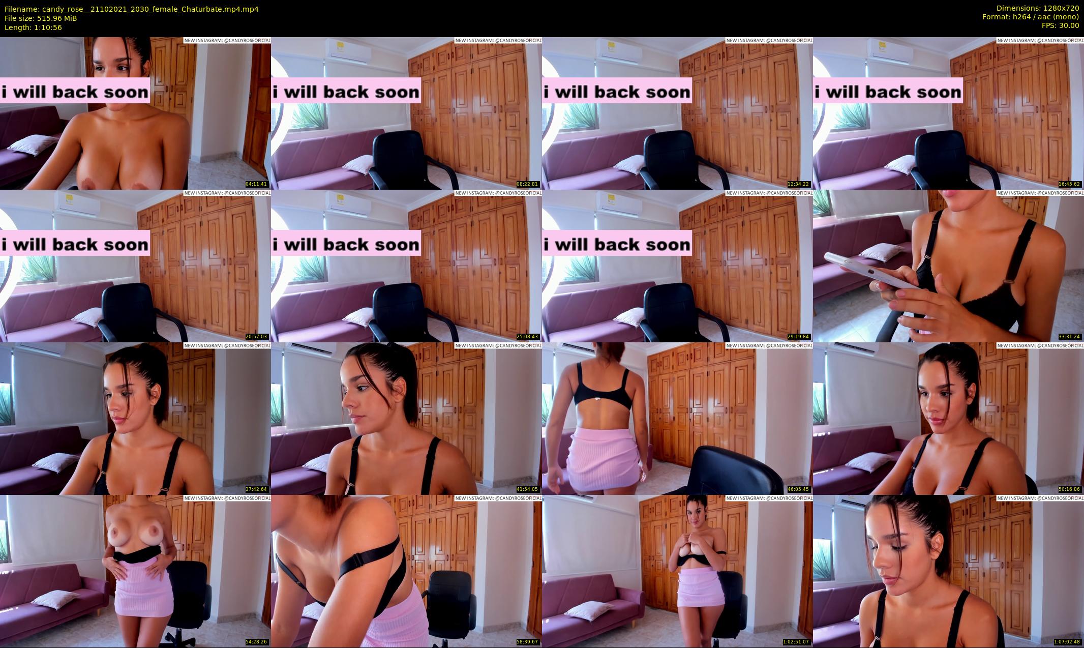 candy_rose_ — 71 minute Chaturbate female cam show recording, 720p, Oct 21, 2021