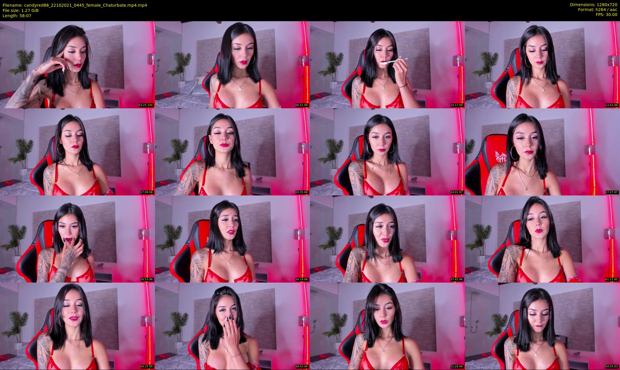candyred88 — 59 minute Chaturbate female cam show recording, 720p, Oct 22, 2021